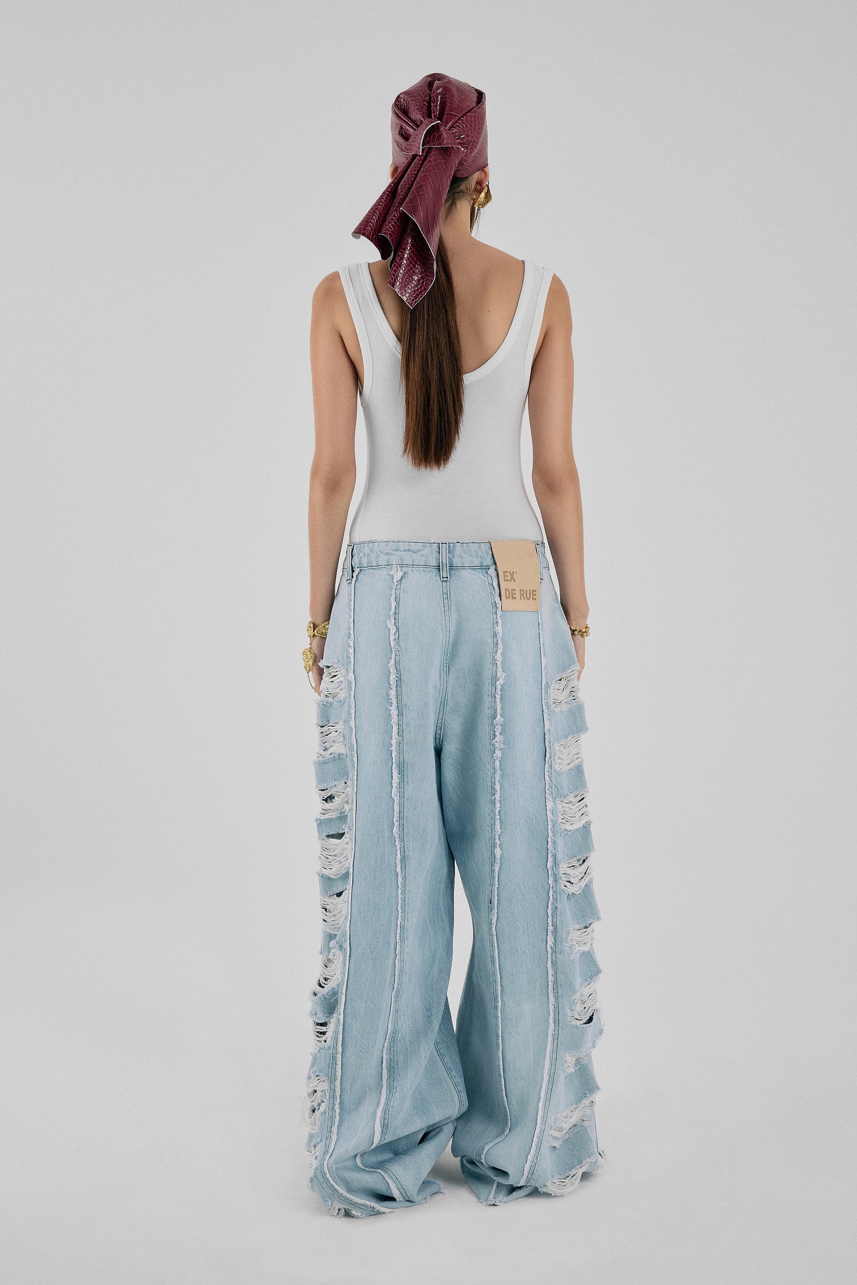 Fringe Denim Jean V