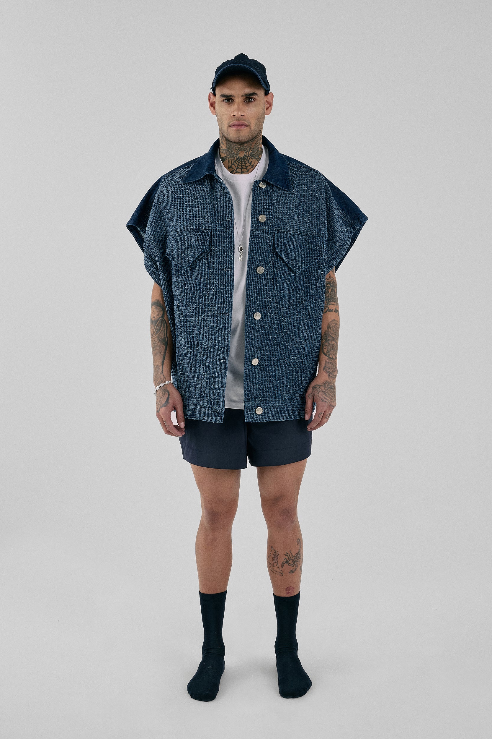 Fray Denim Vest