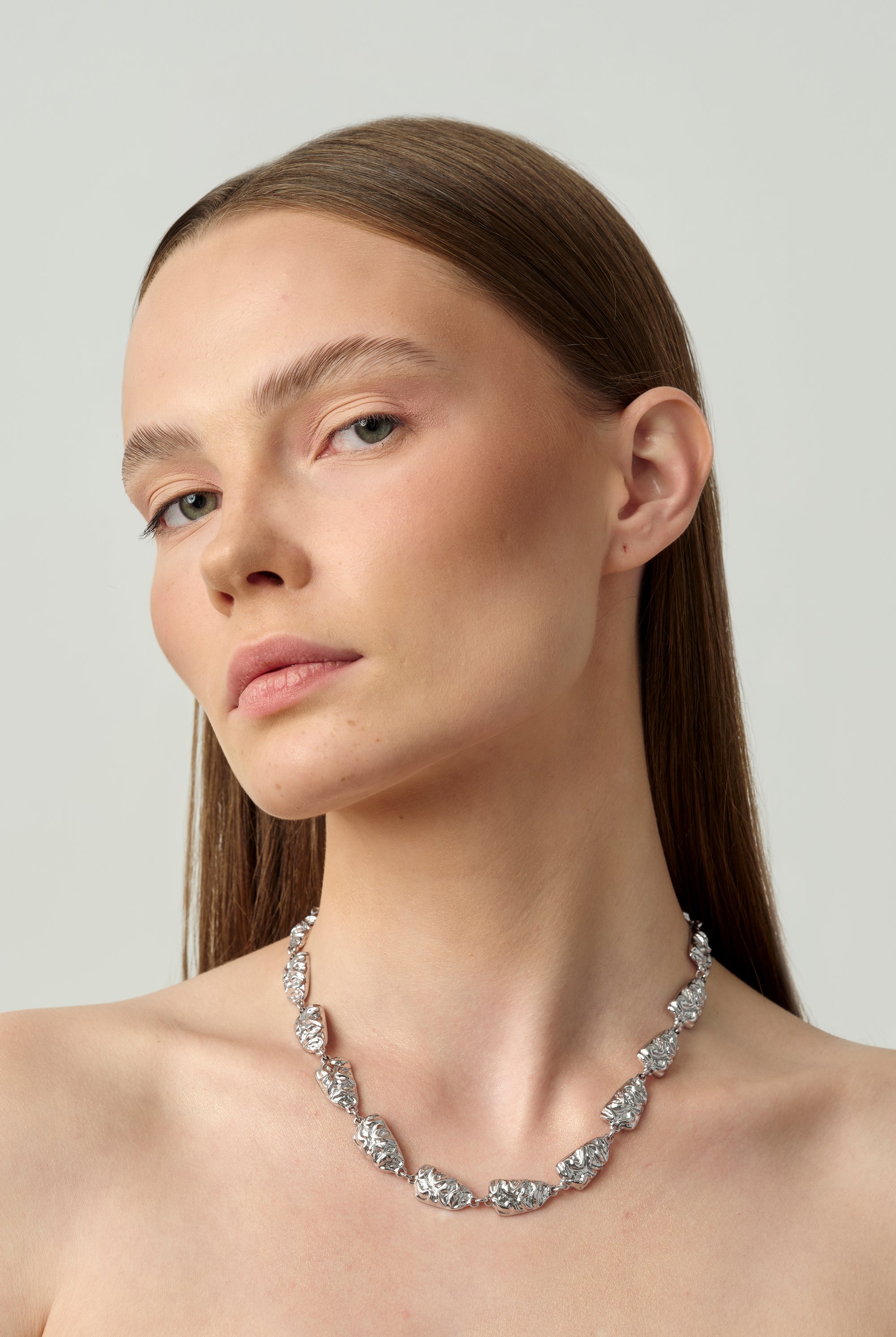 07 Gala Edge Necklace Silver