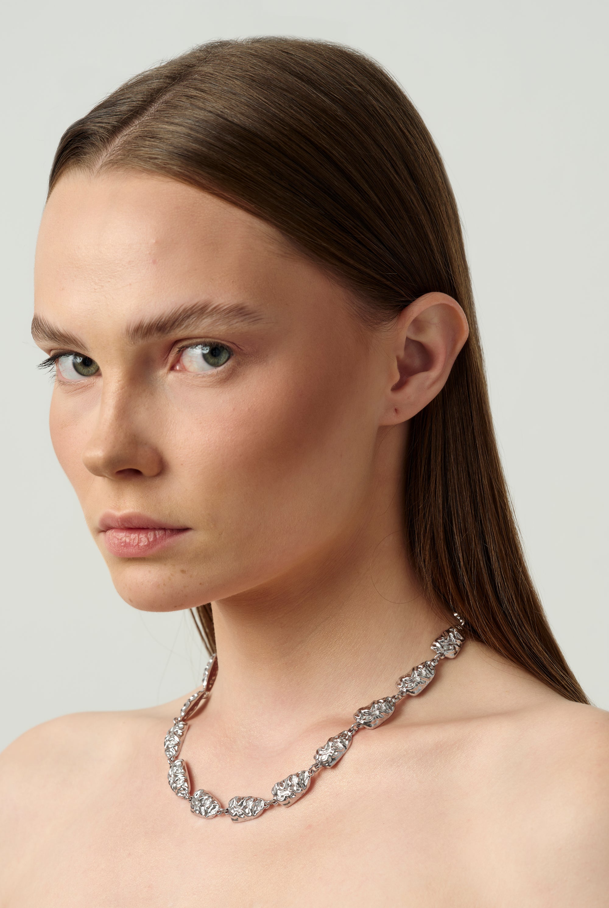 07 Gala Edge Necklace Silver