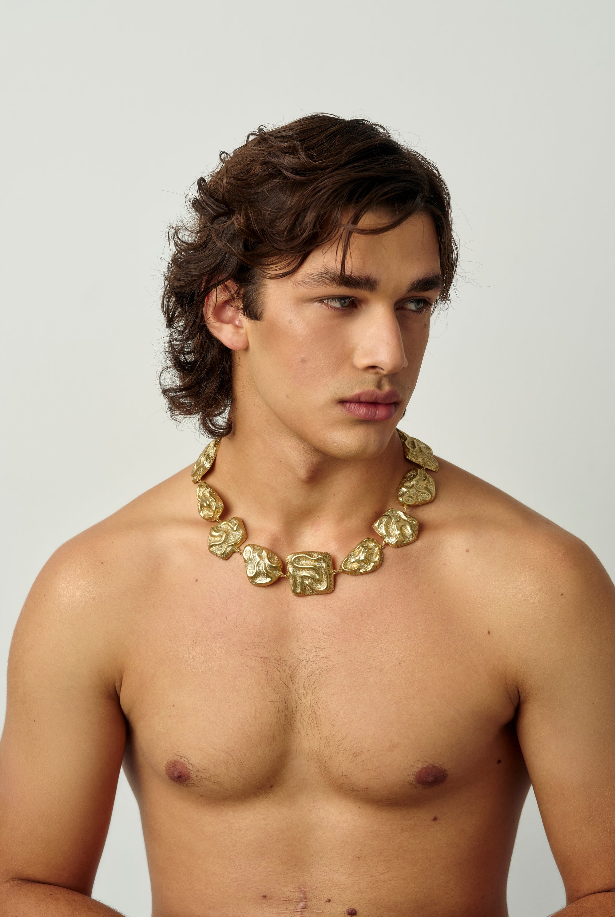 05 Gala Pulse Short Necklace Gold Man
