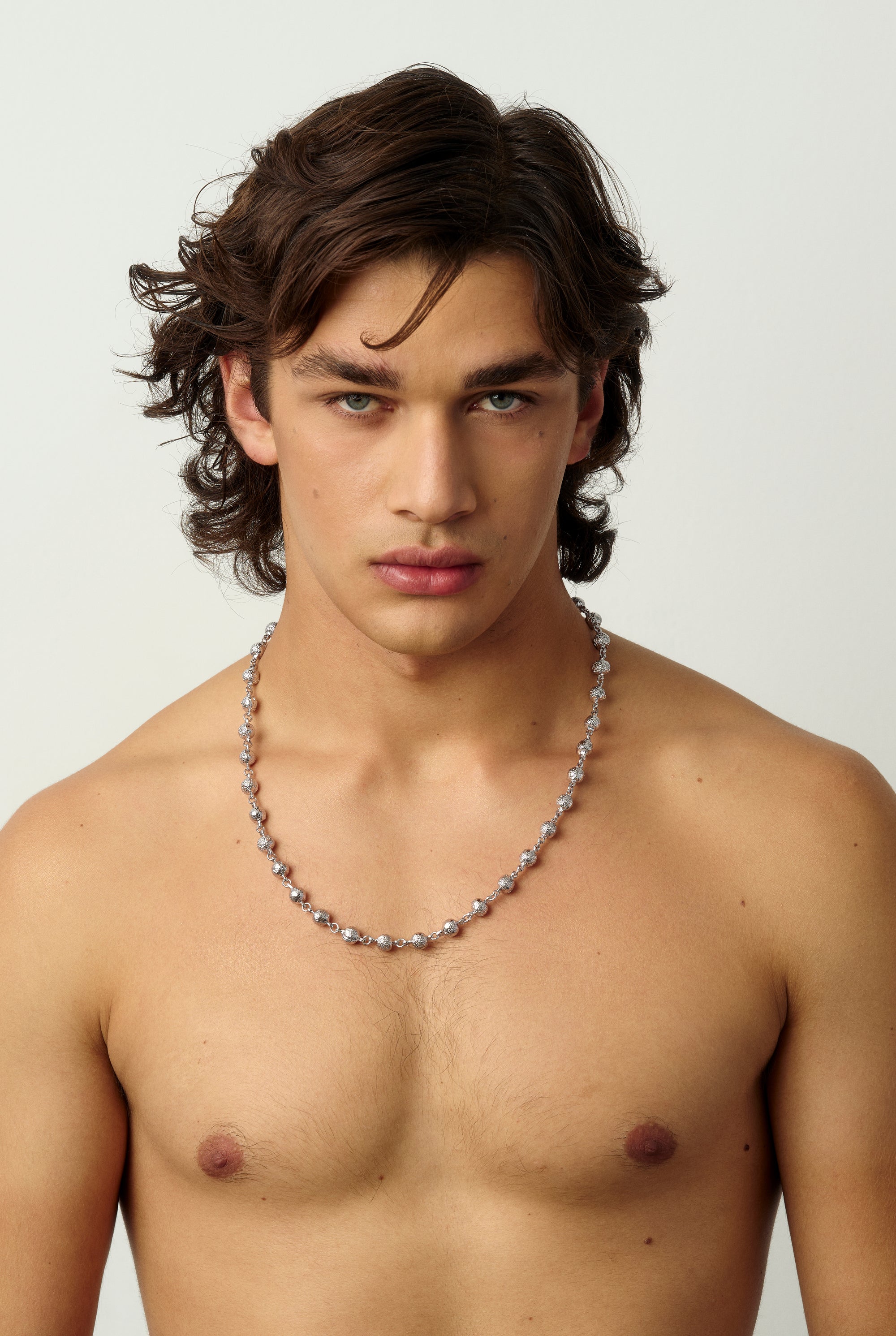 03 GALA FLOW LONG NECKLACE SILVER MAN