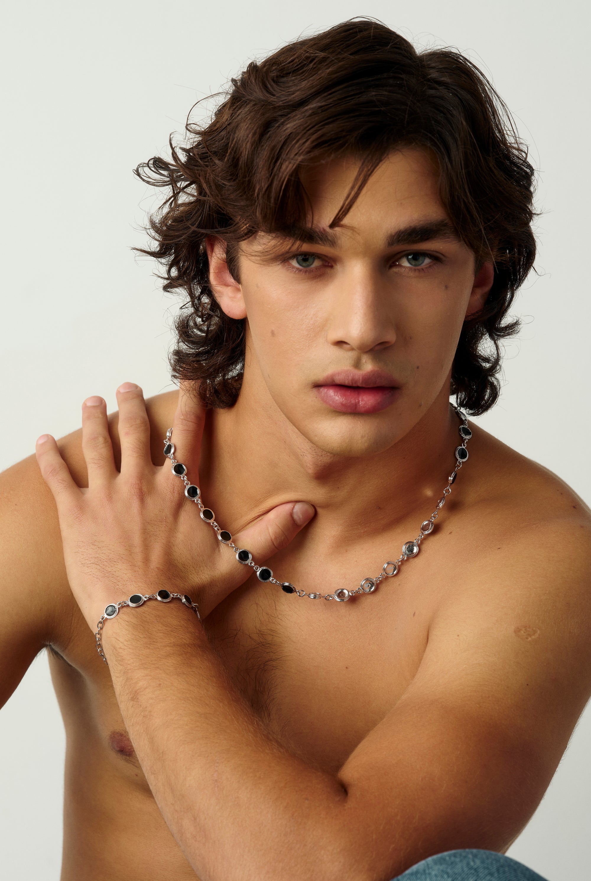 13 DARK GALA  NECKLACE SILVER MAN