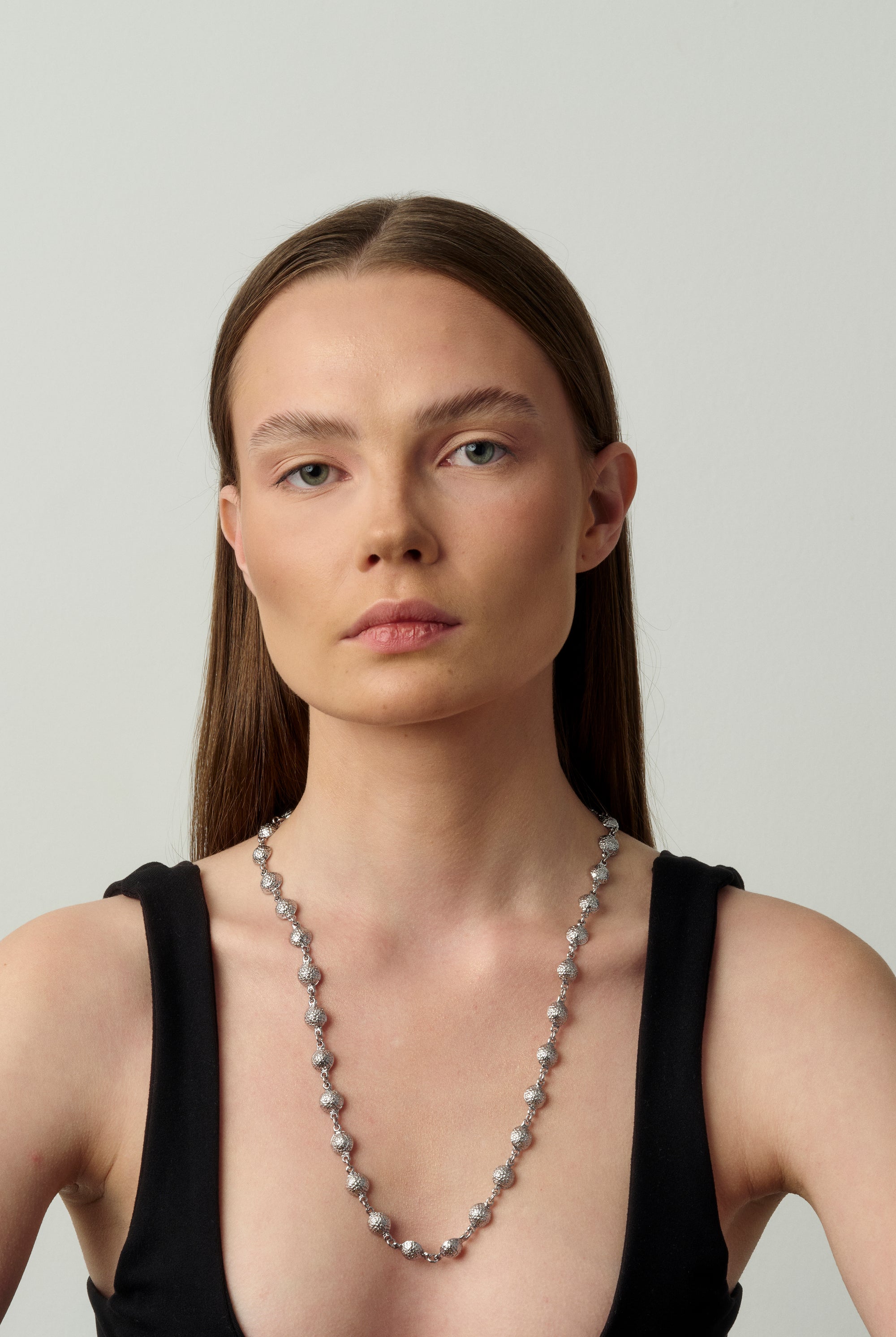 06 Gala Nova Long Necklace Silver