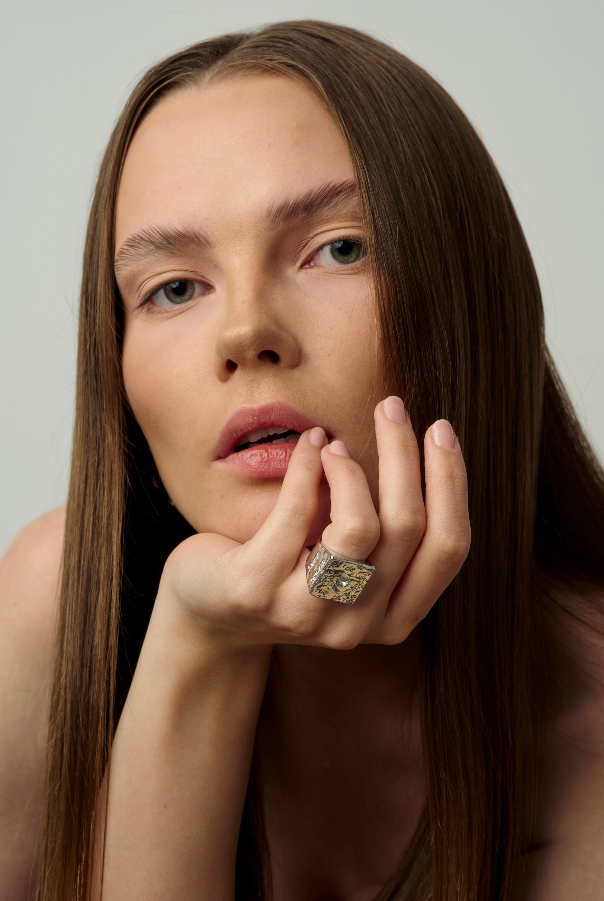 Gala Stone Ring Silver