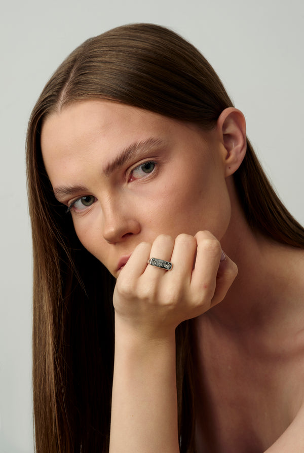 Ex'De Rue Ring Silver