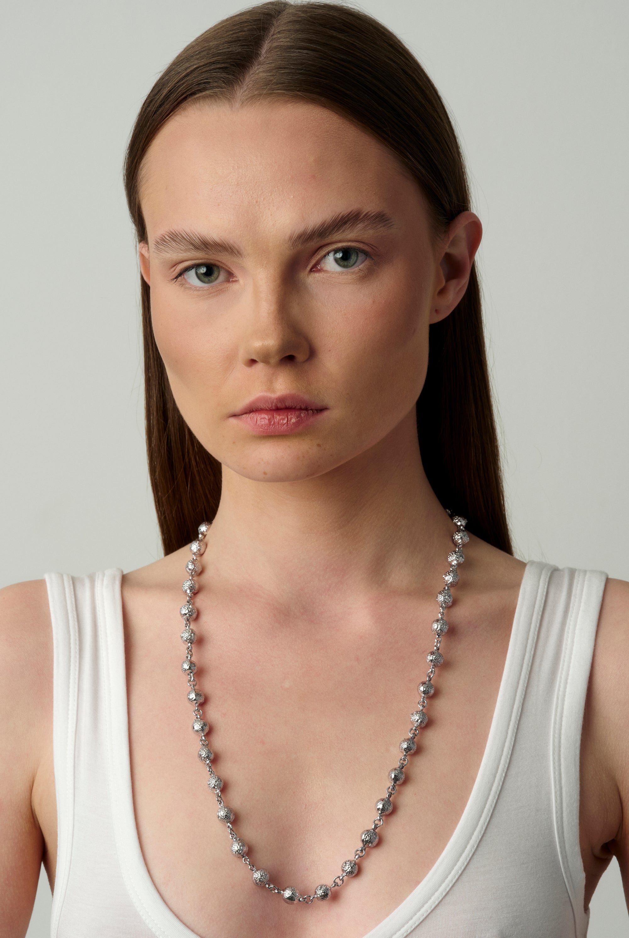 03 GALA FLOW LONG NECKLACE SILVER