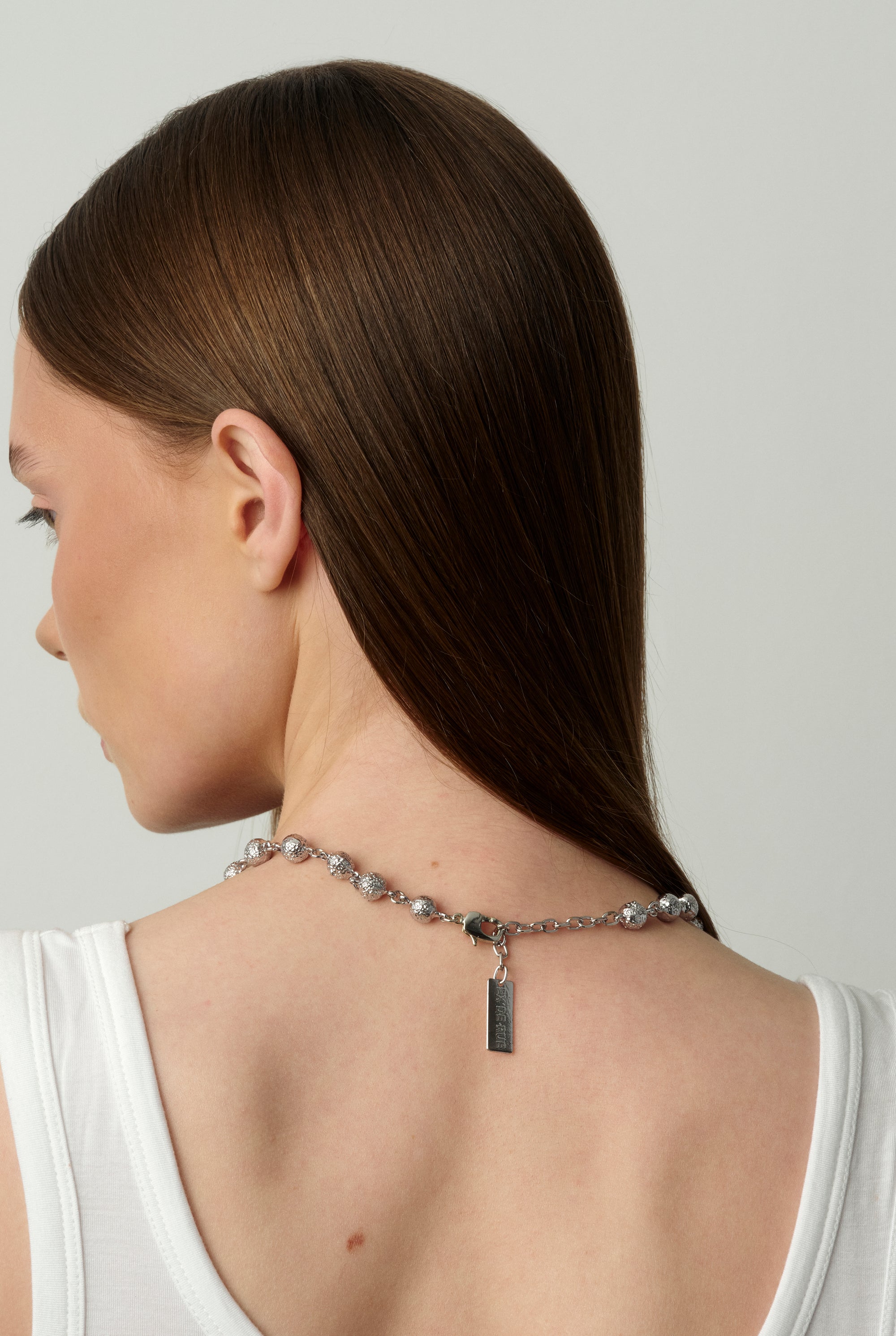 03 GALA FLOW LONG NECKLACE SILVER