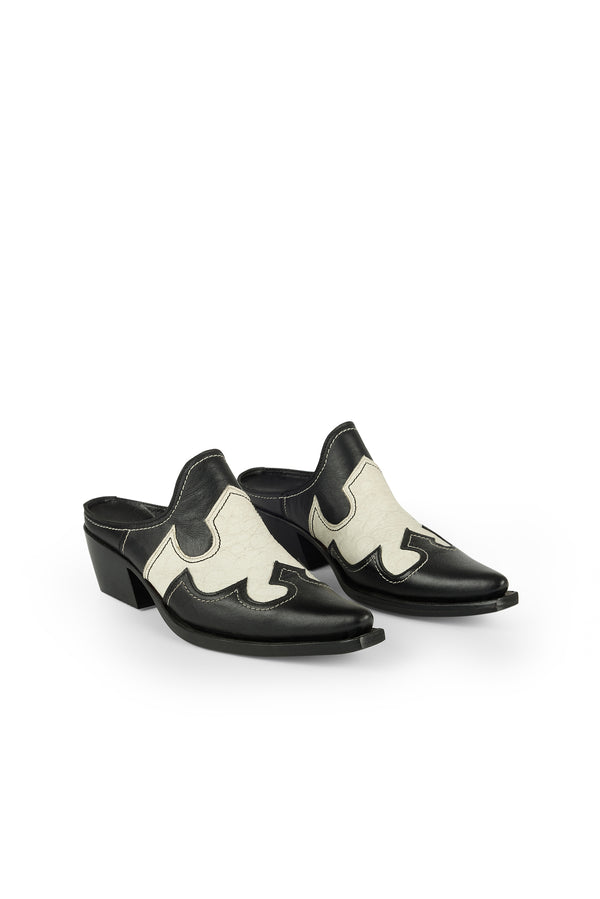 Black and White Leather Dara Takunya III