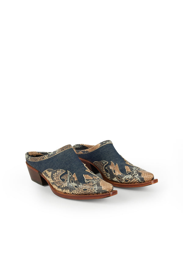 Denim & Snake Leather Dara Craft Takunya IV