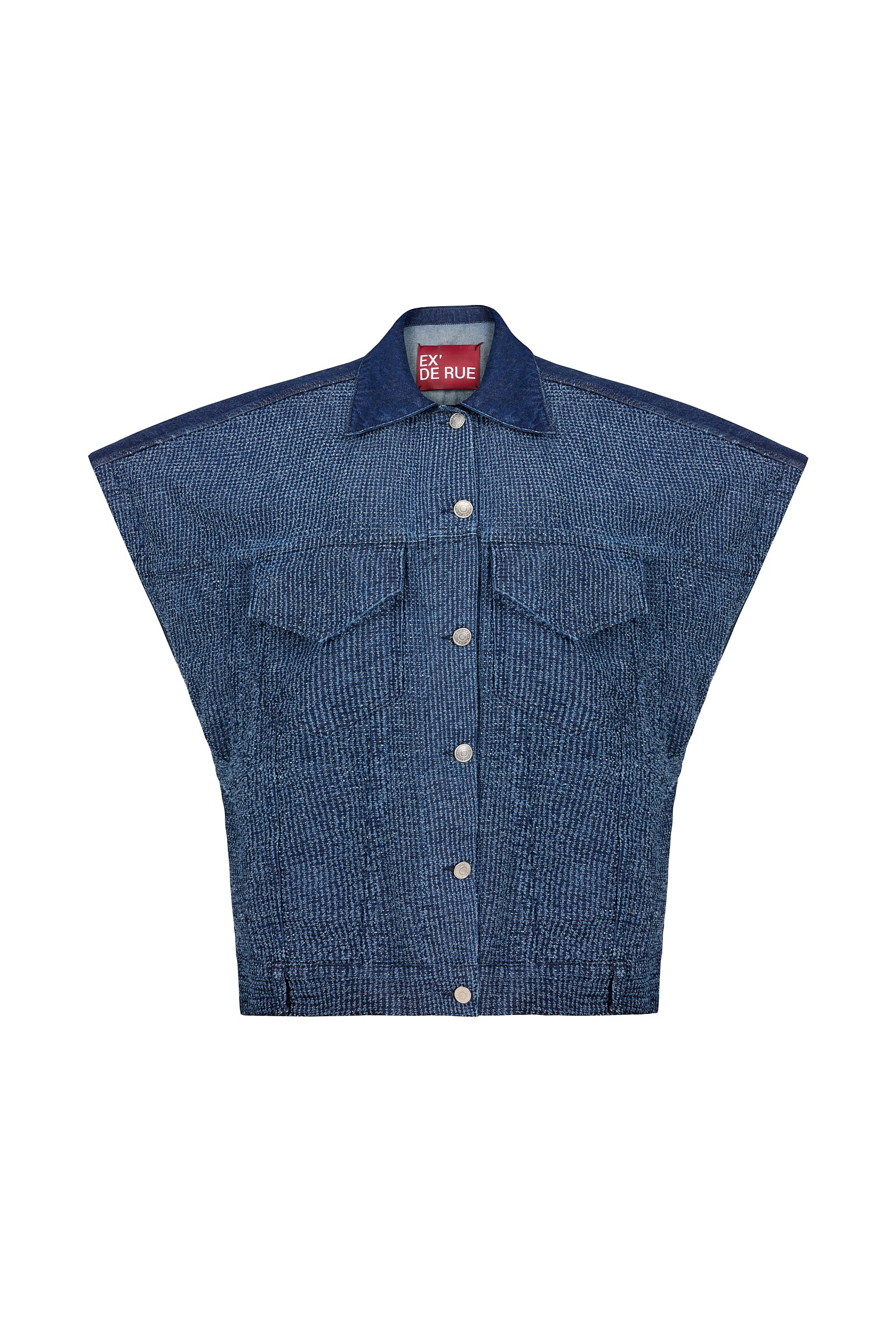 Fray Denim Vest