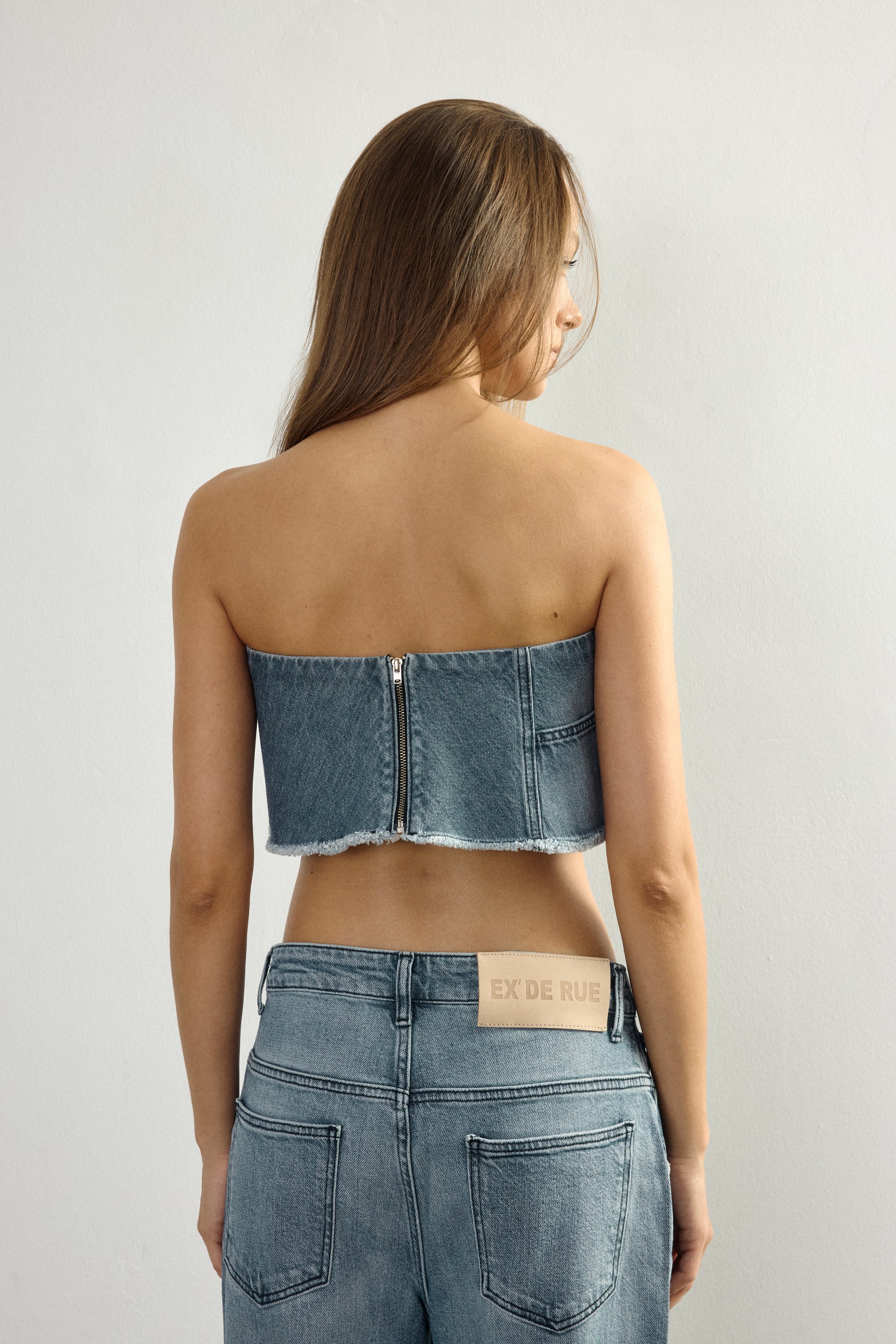 Blue Denim Crop
