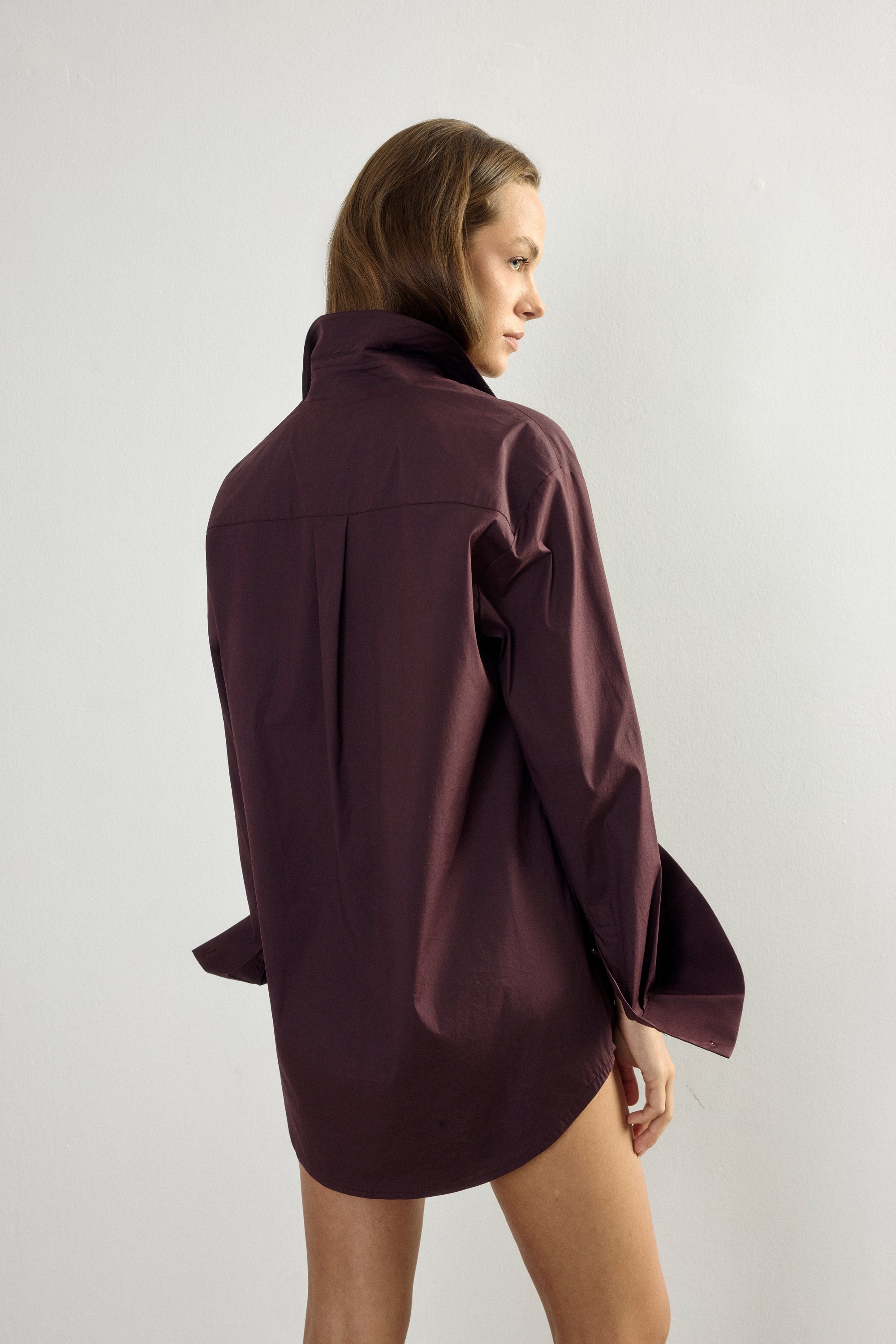 Oversize Bordeaux Shirt