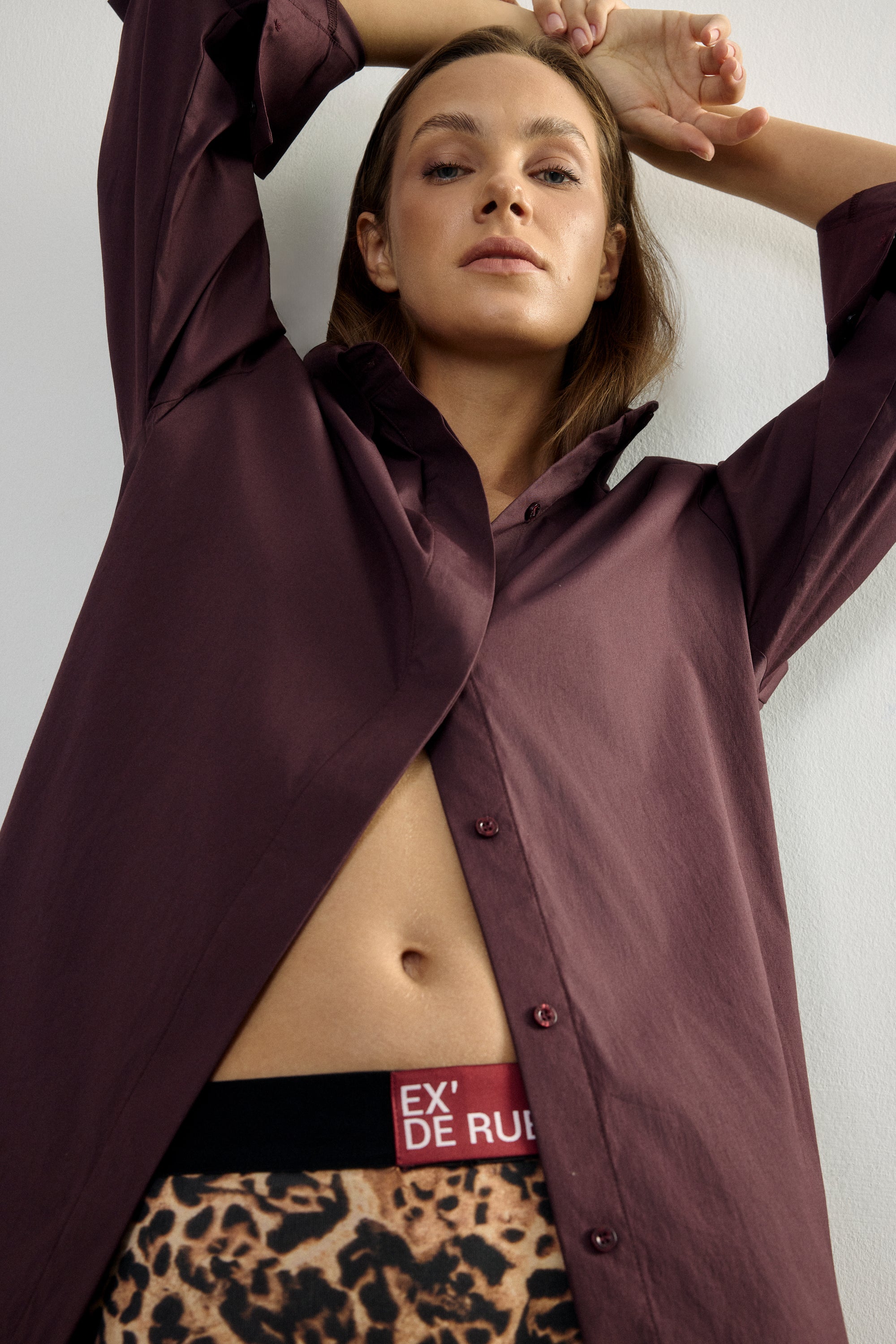 Oversize Bordeaux Shirt