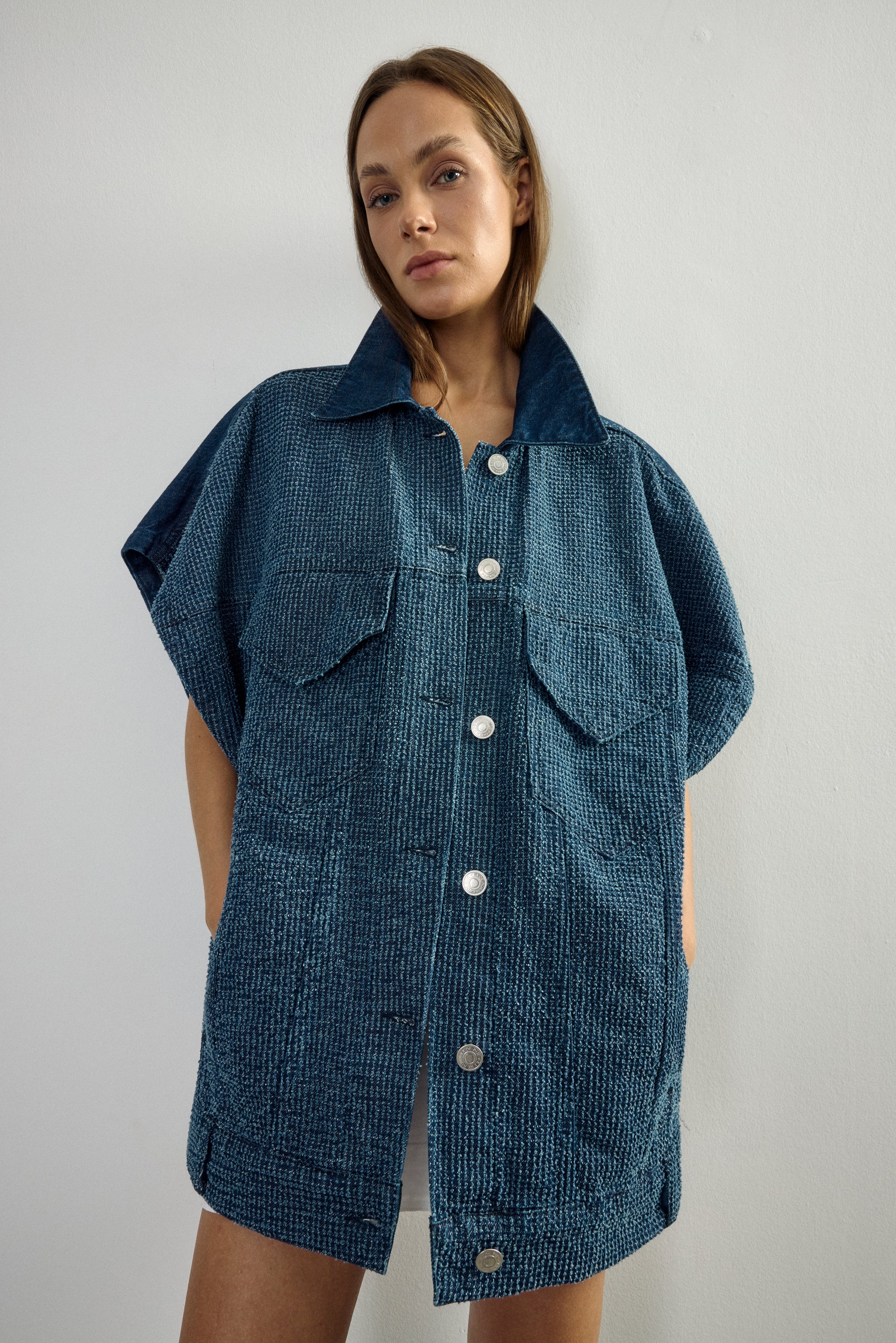 Fray Denim Vest