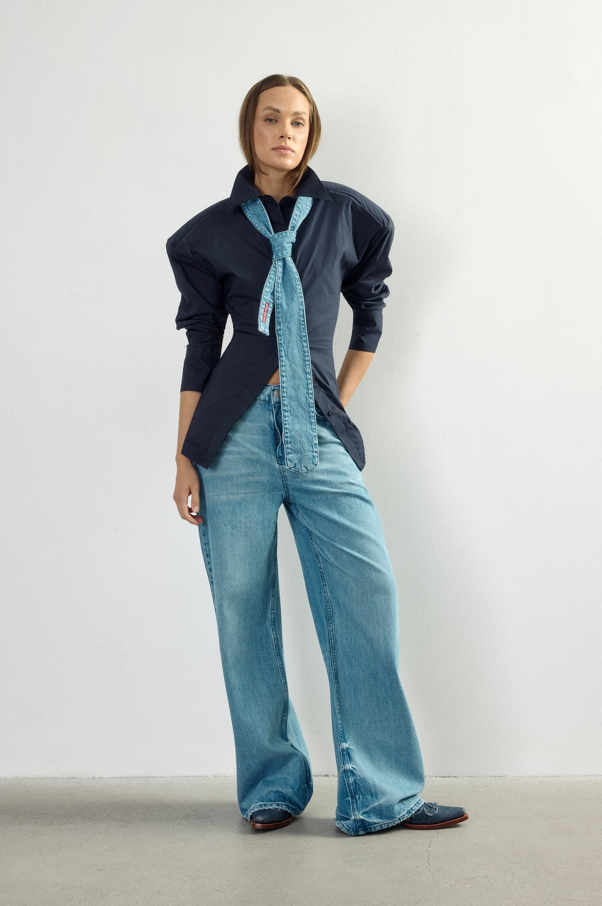 Padded Pleated Merlot Shirt