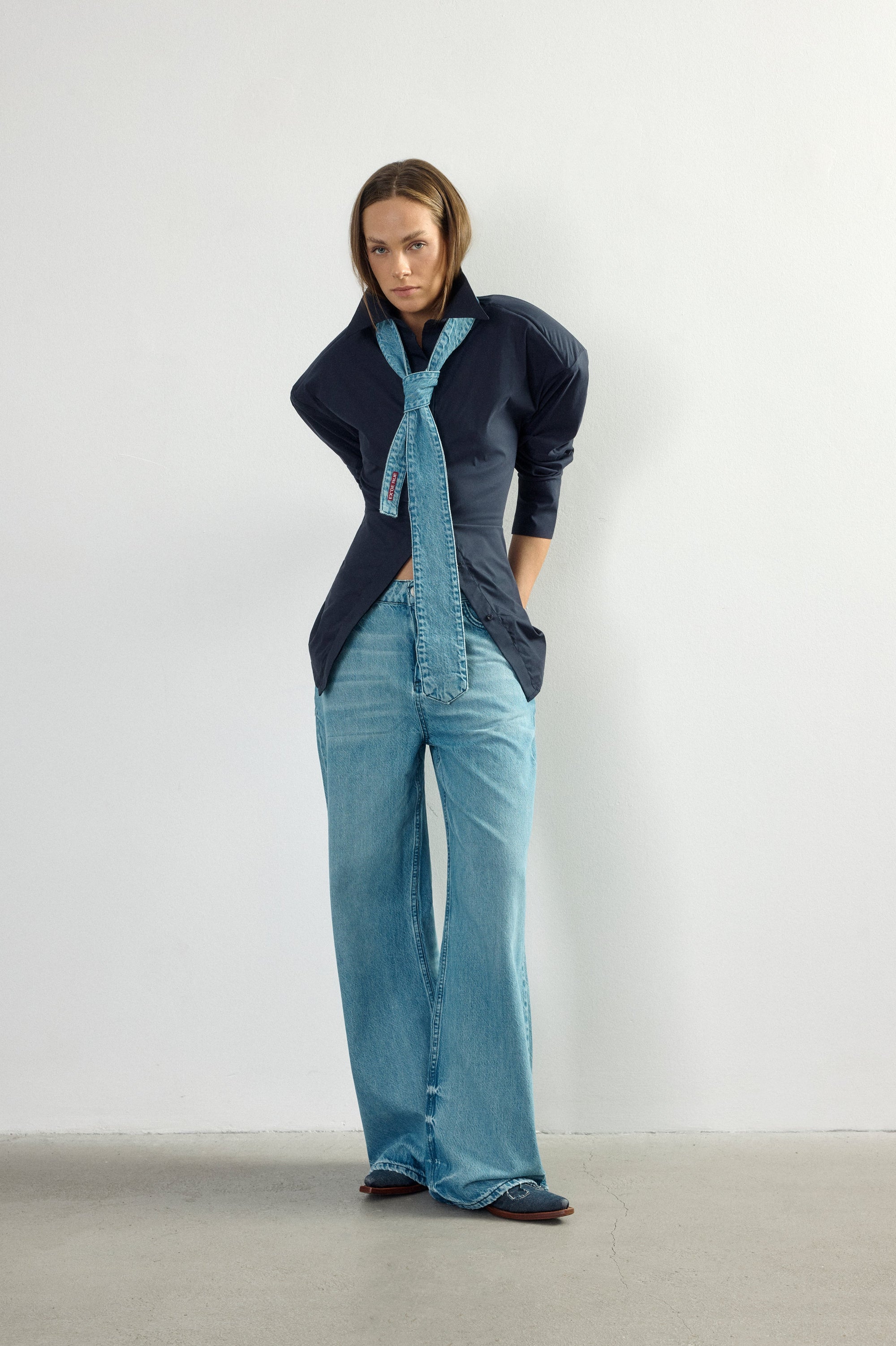 Padded Pleated Merlot Shirt