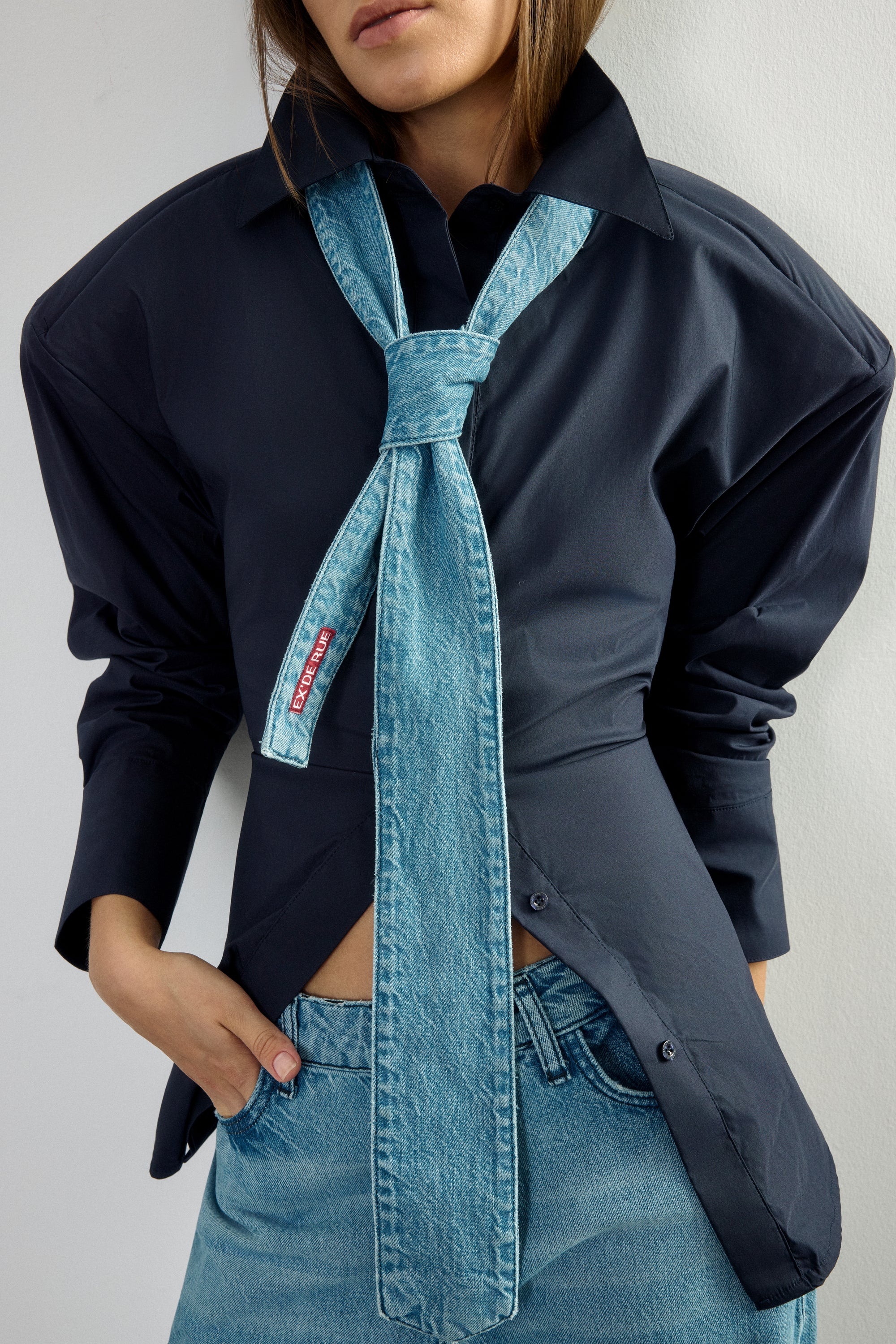 Padded Pleated Merlot Shirt