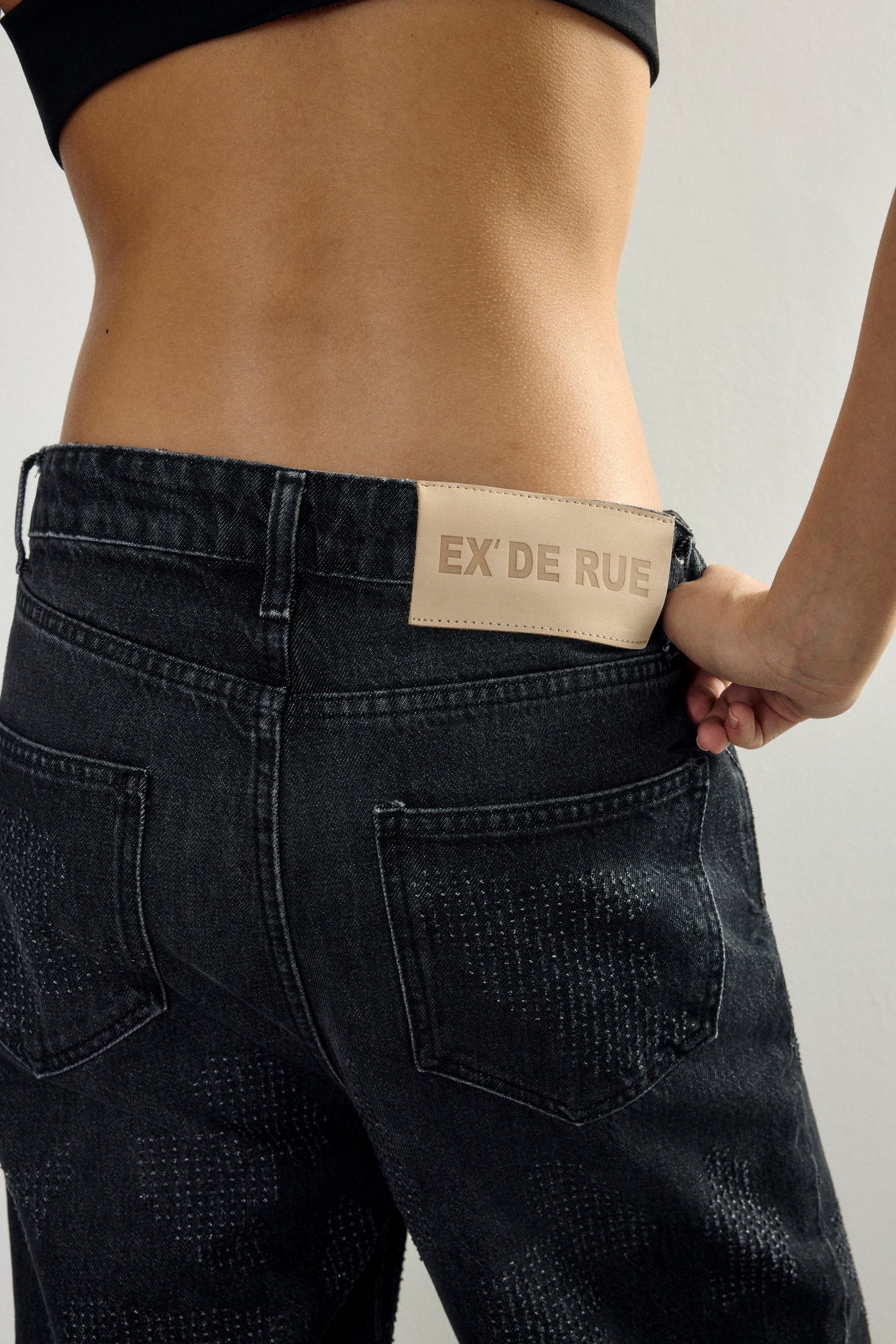 Fray Black Denim Jean I