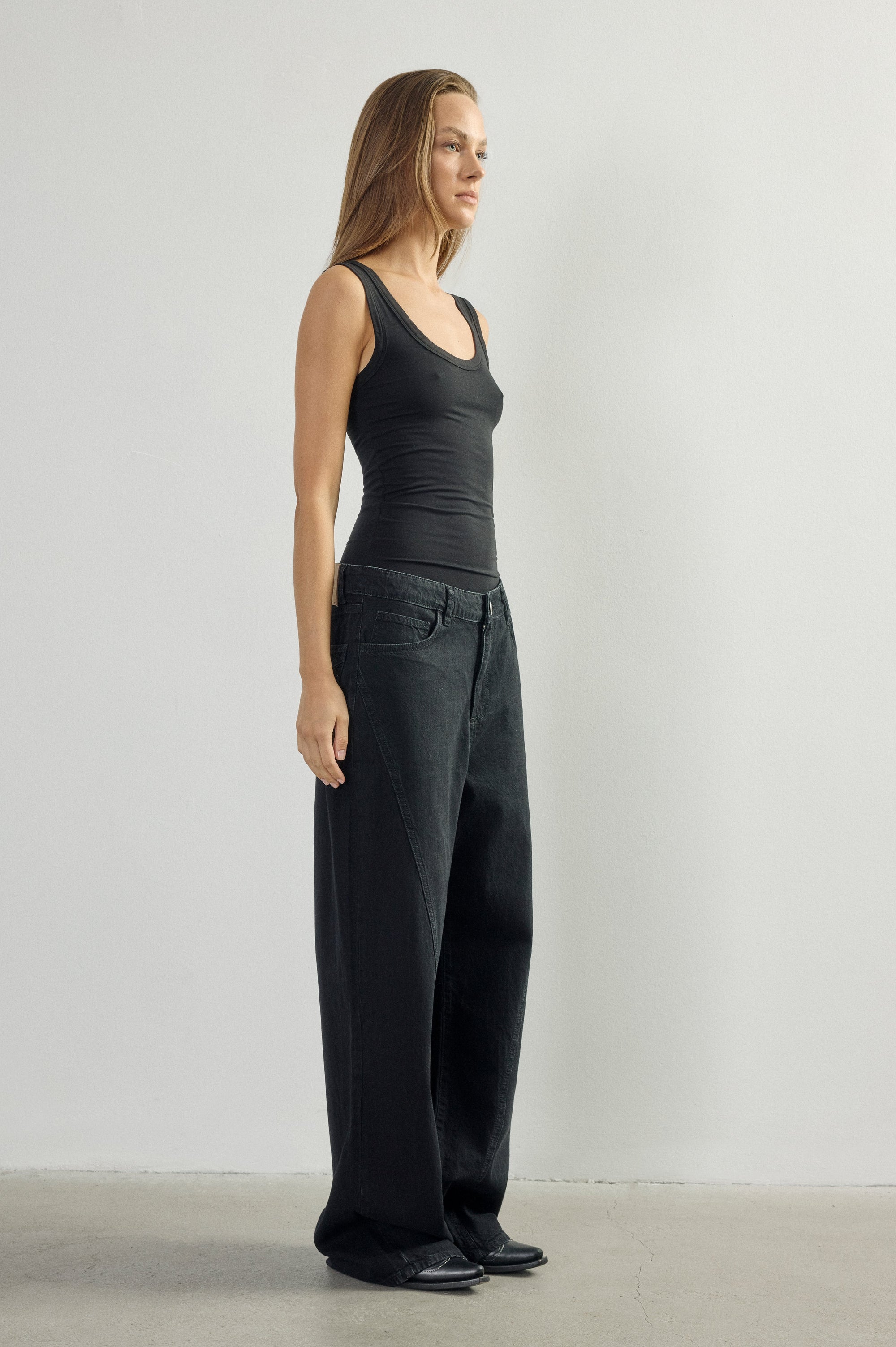 Black Denim Kimono Jean