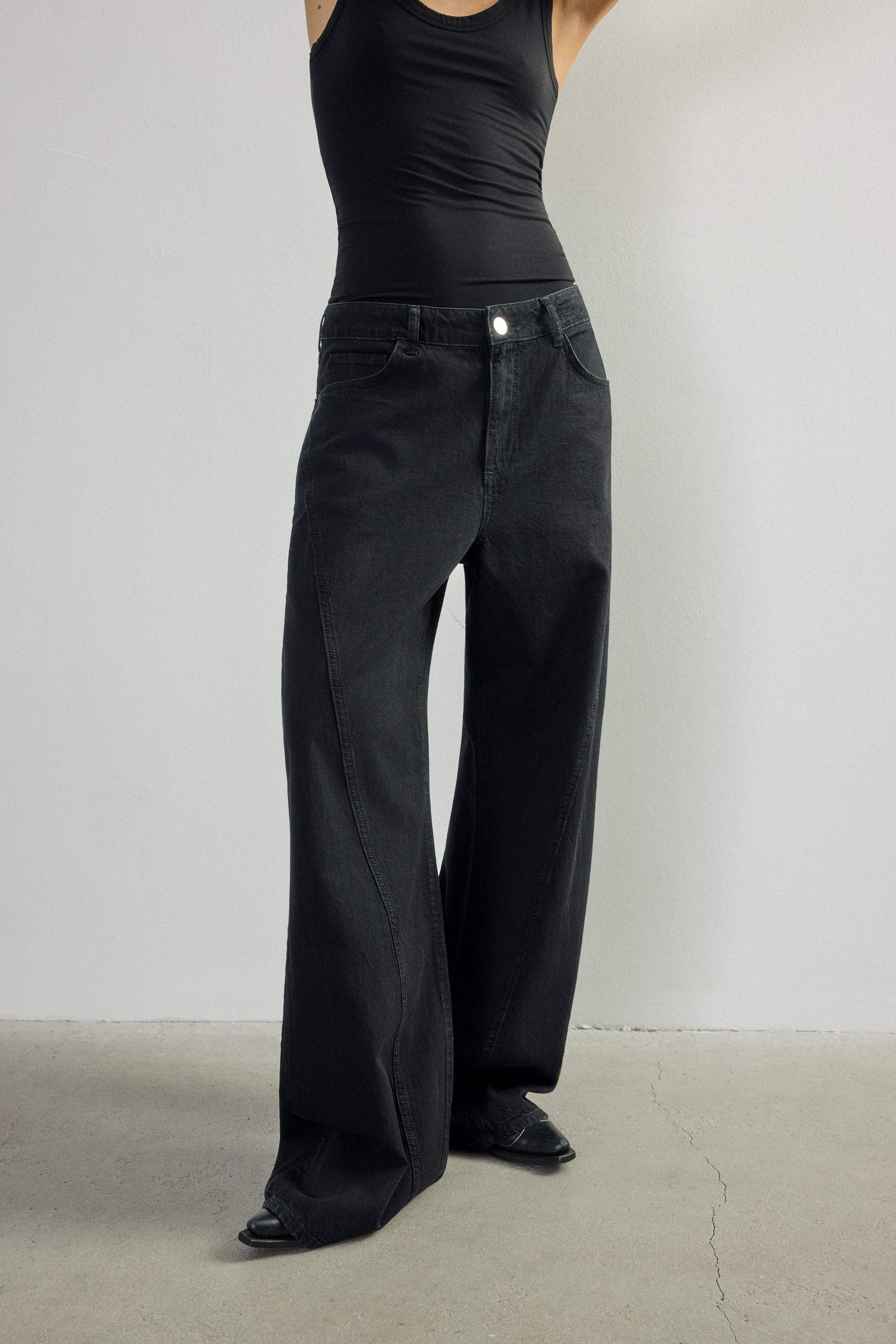 Black Denim Kimono Jean