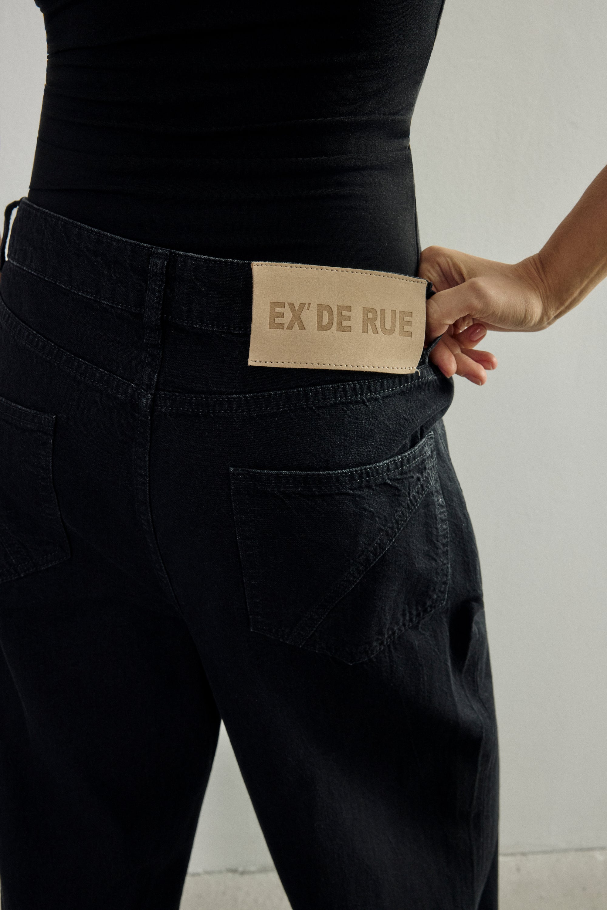 Black Denim Kimono Jean