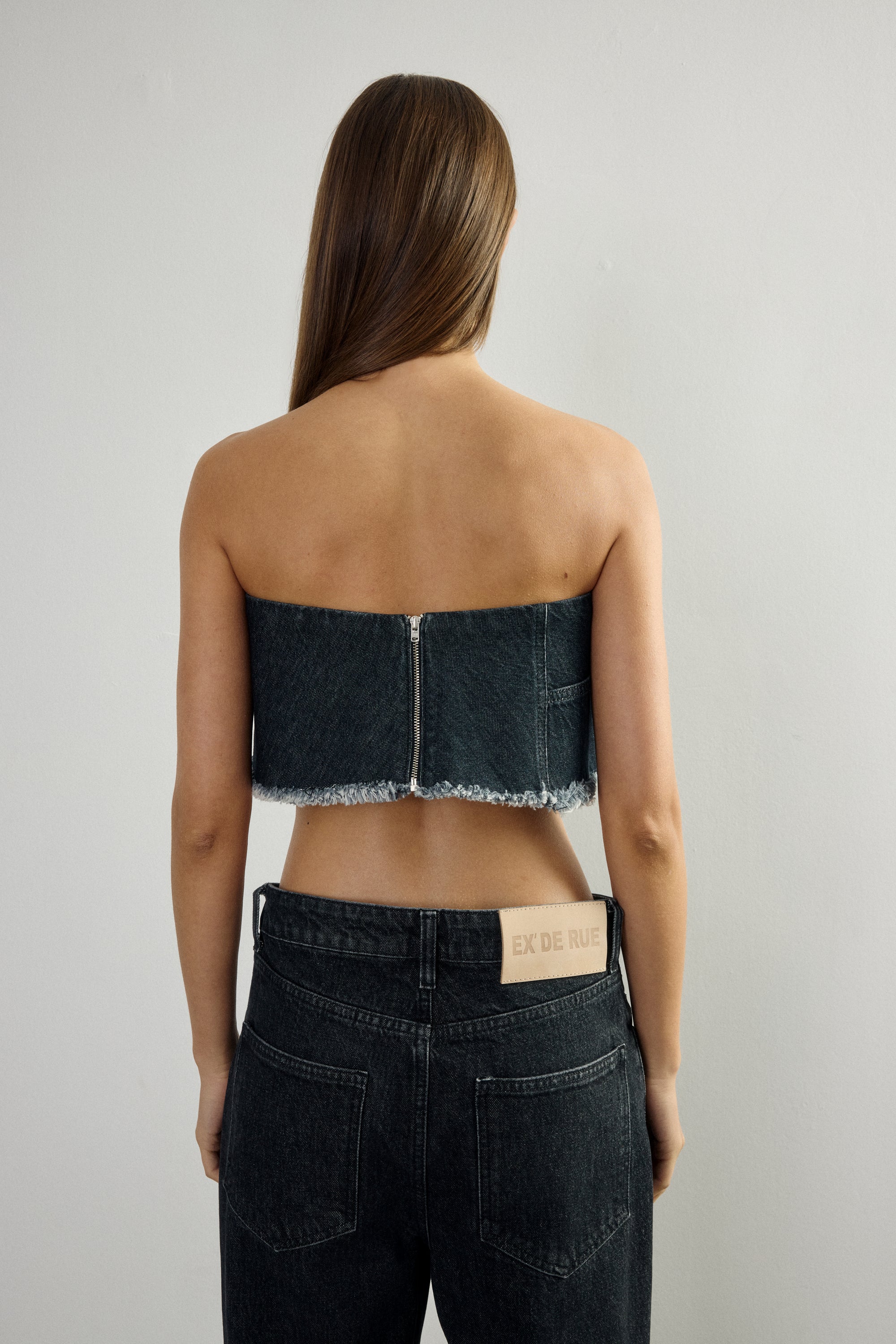 Black Denim Crop