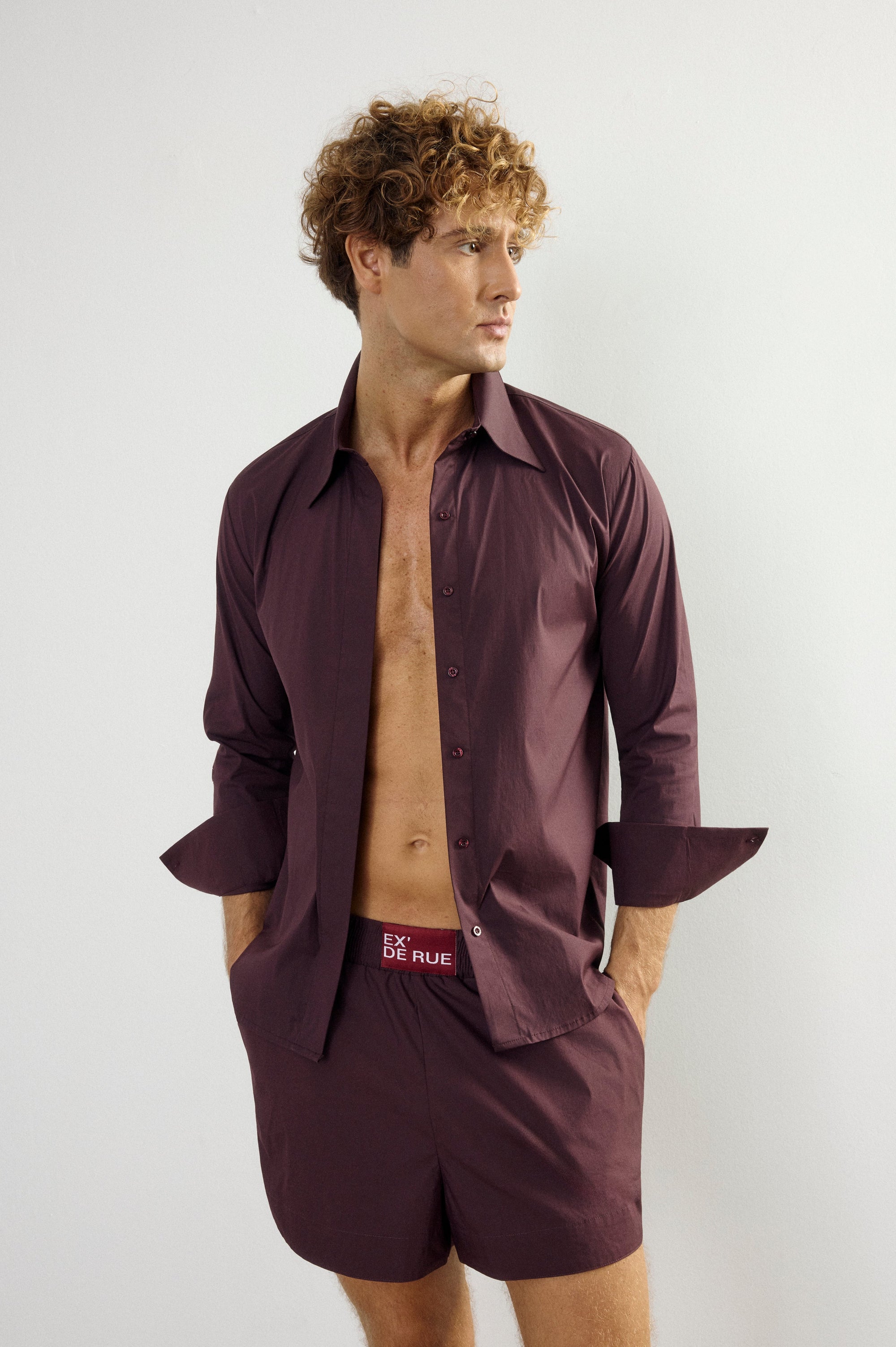 Oversize Bordeaux Shirt