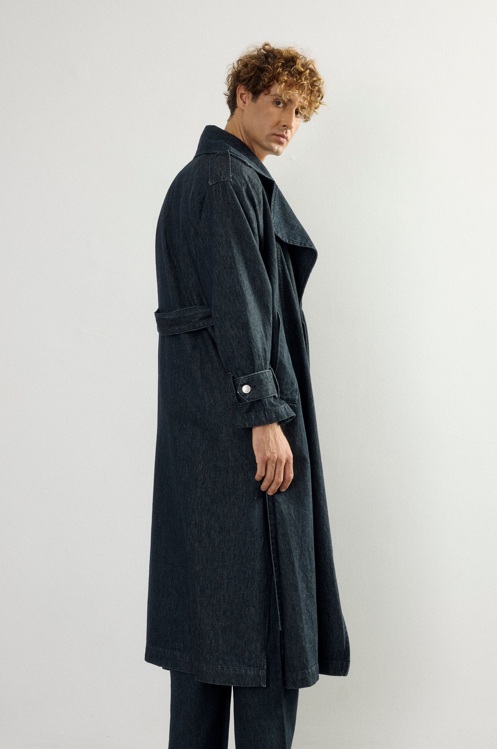 Loom Denim Man Trenhcoat