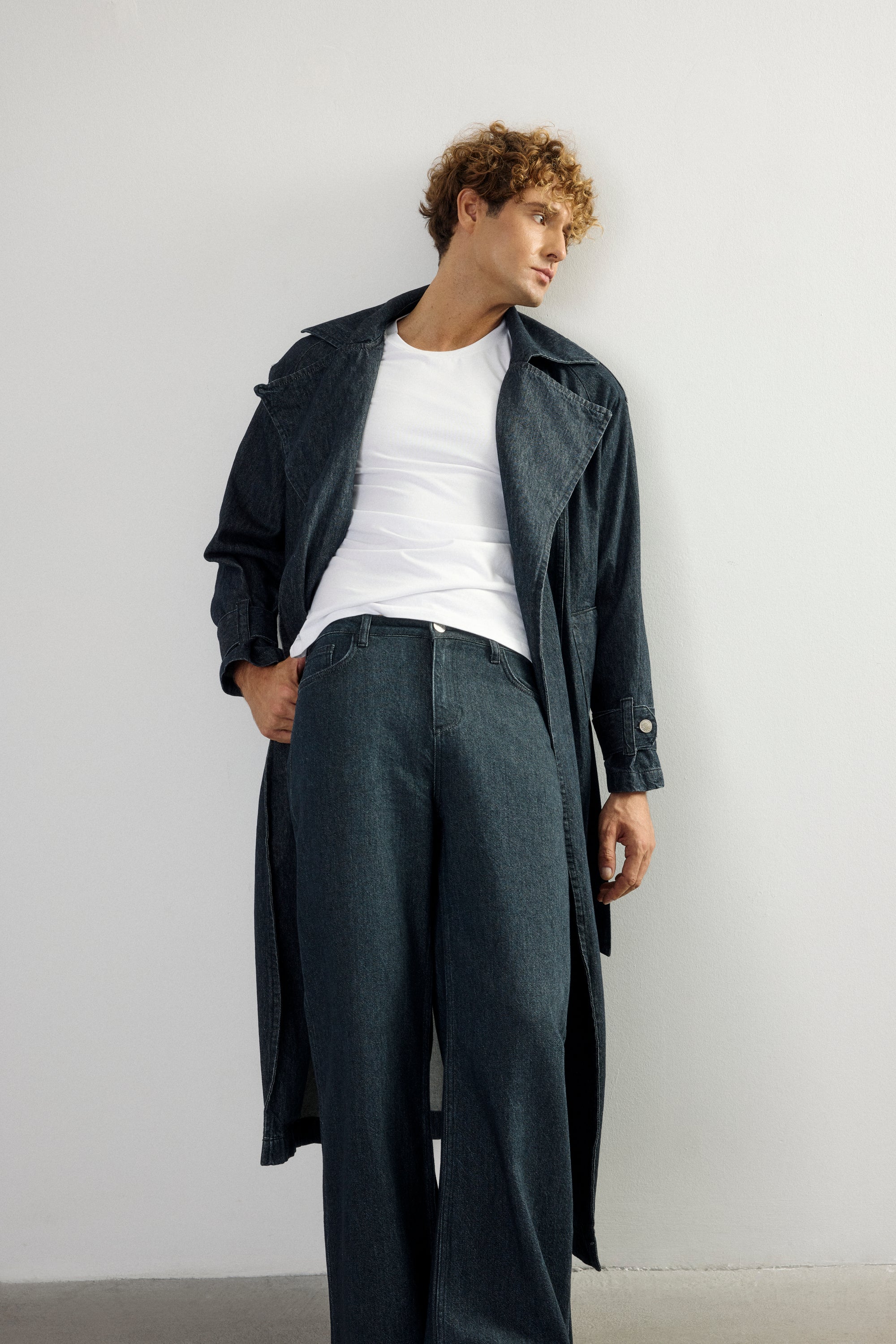 Loom Denim Man Trenhcoat