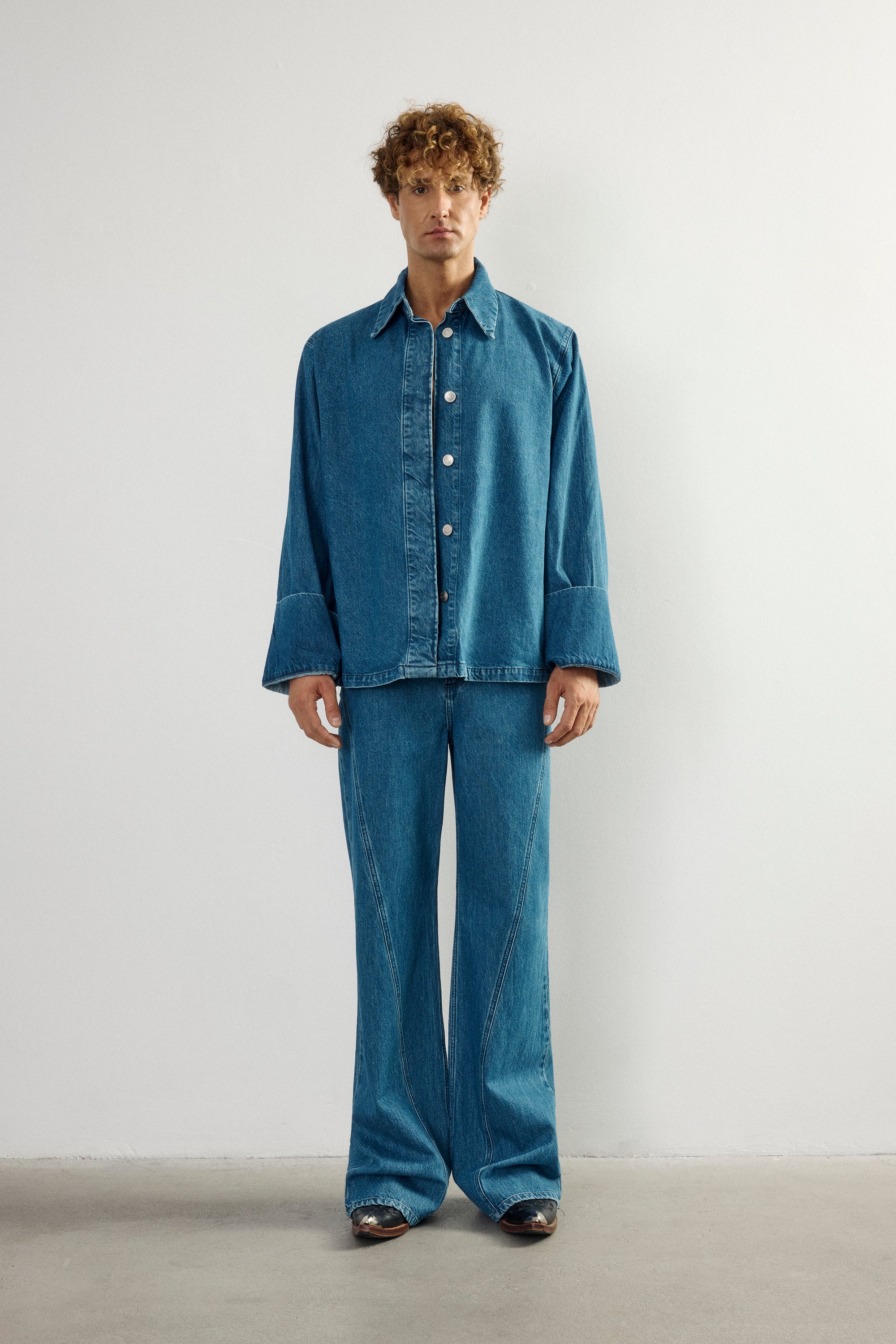 HAZE DENIM KIMONO SHIRT I