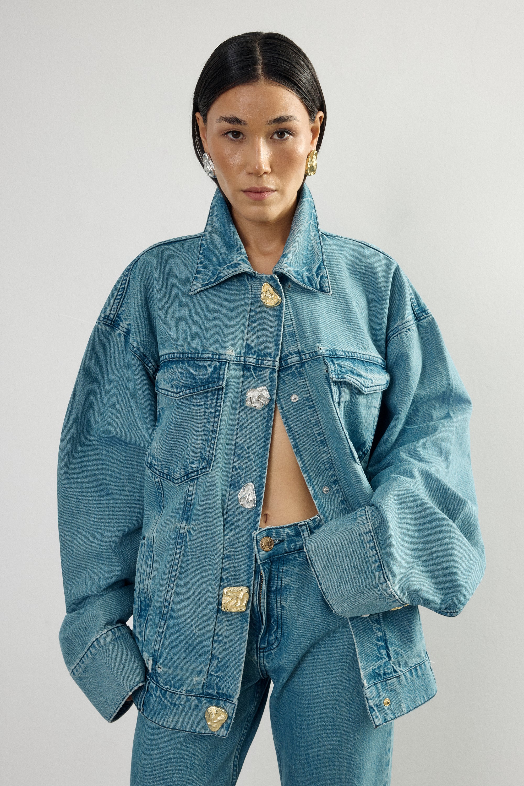 Gold & Silver Gala Denim Jacket
