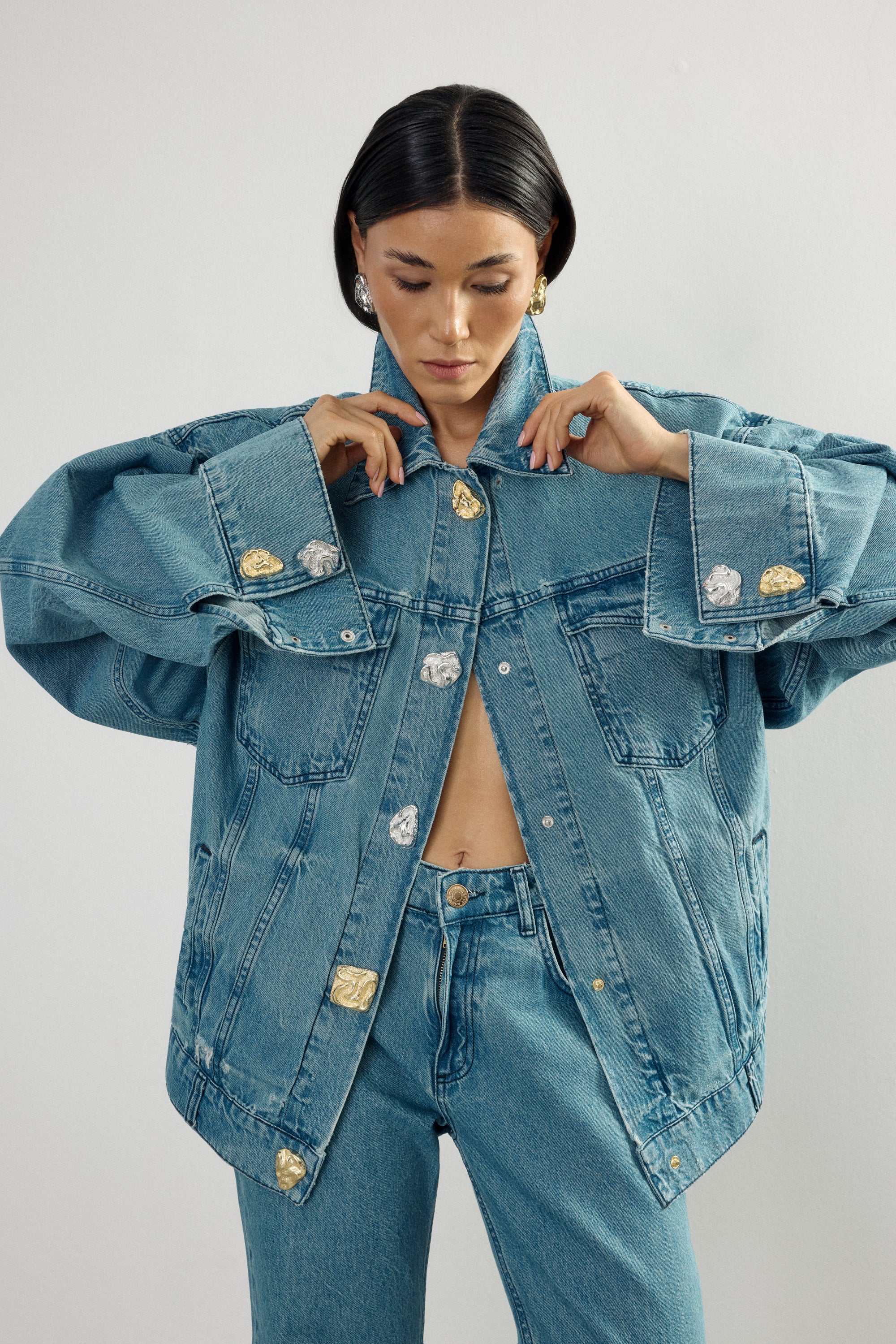 Gold & Silver Gala Denim Jacket