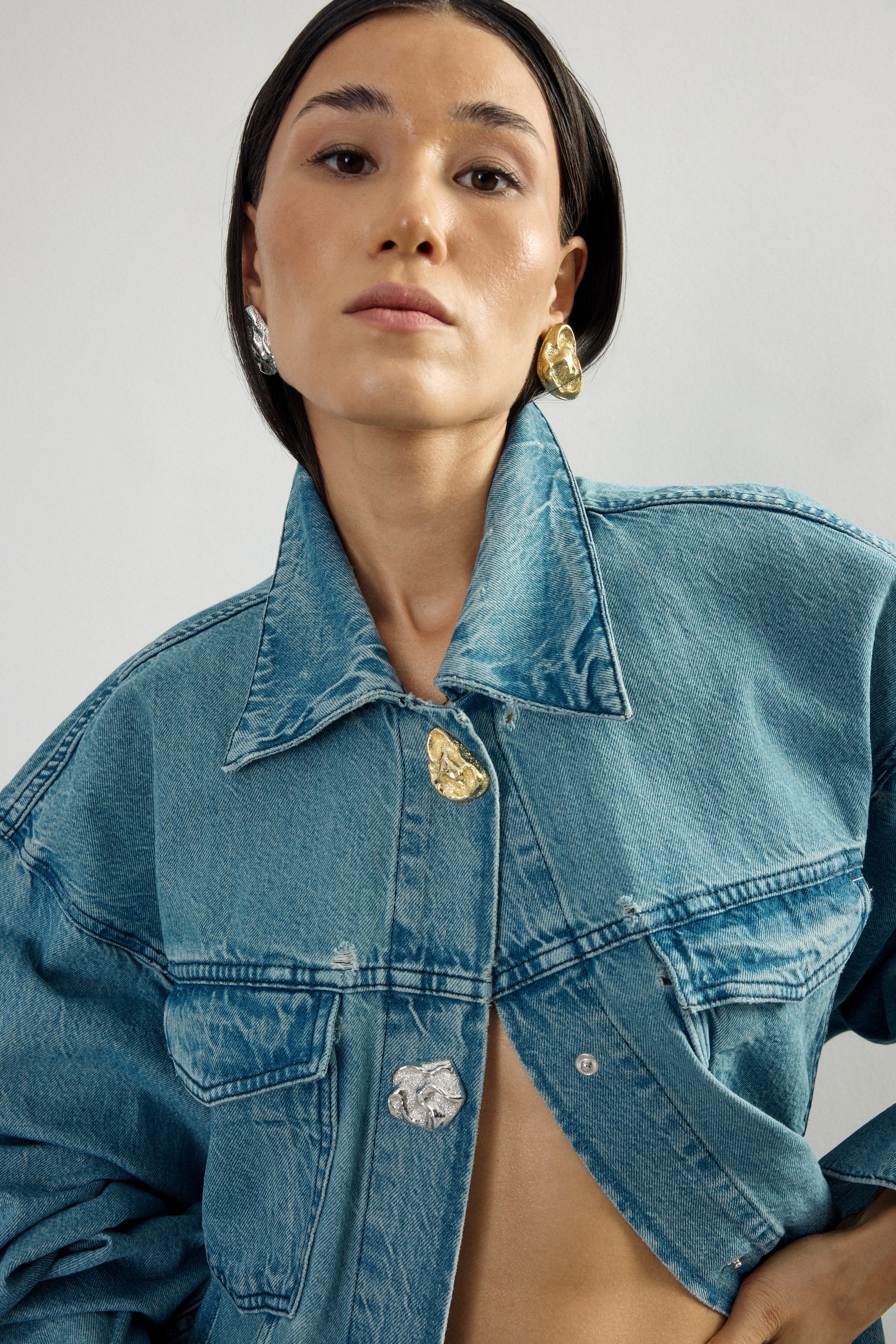 Gold & Silver Gala Denim Jacket