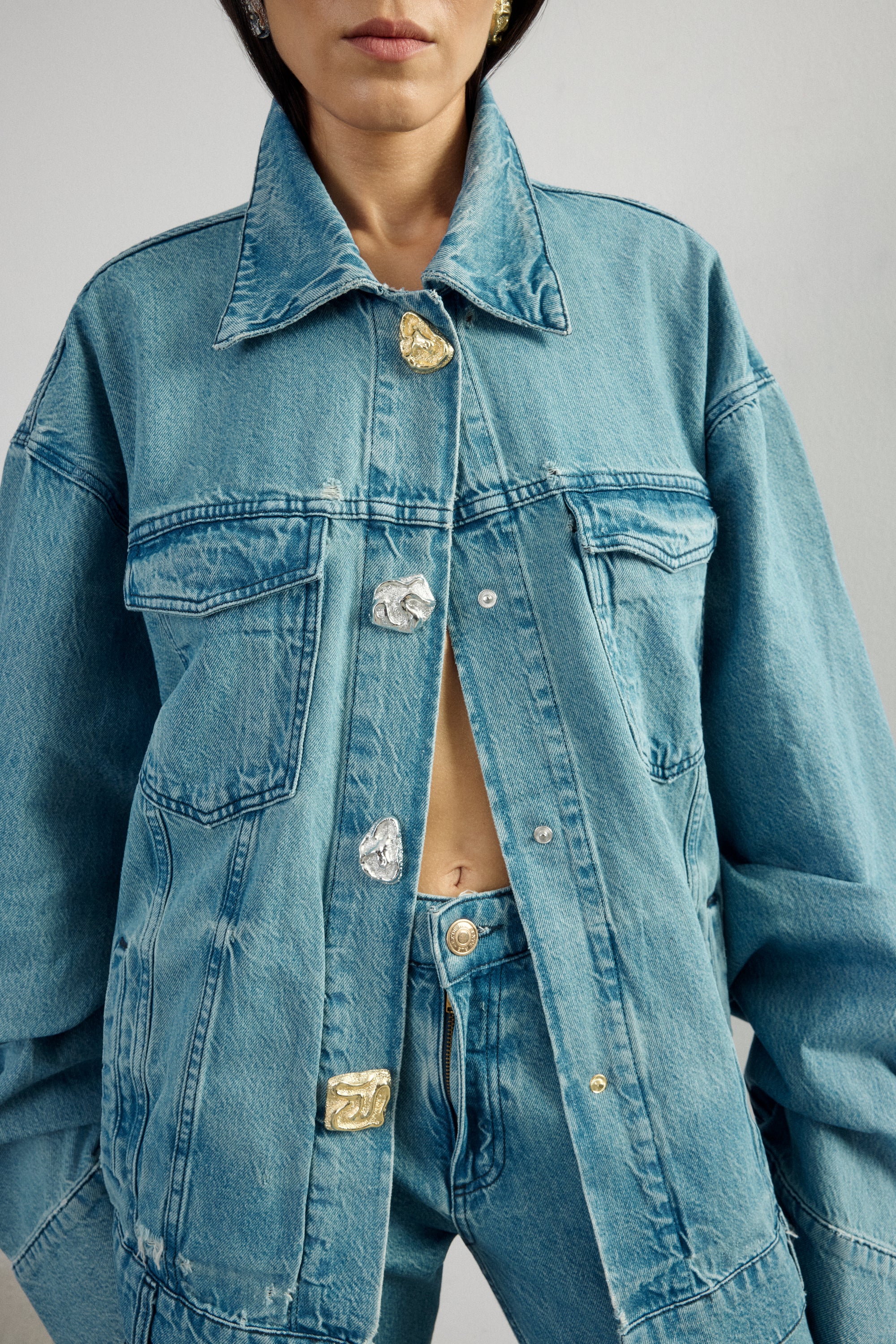 Gold & Silver Gala Denim Jacket