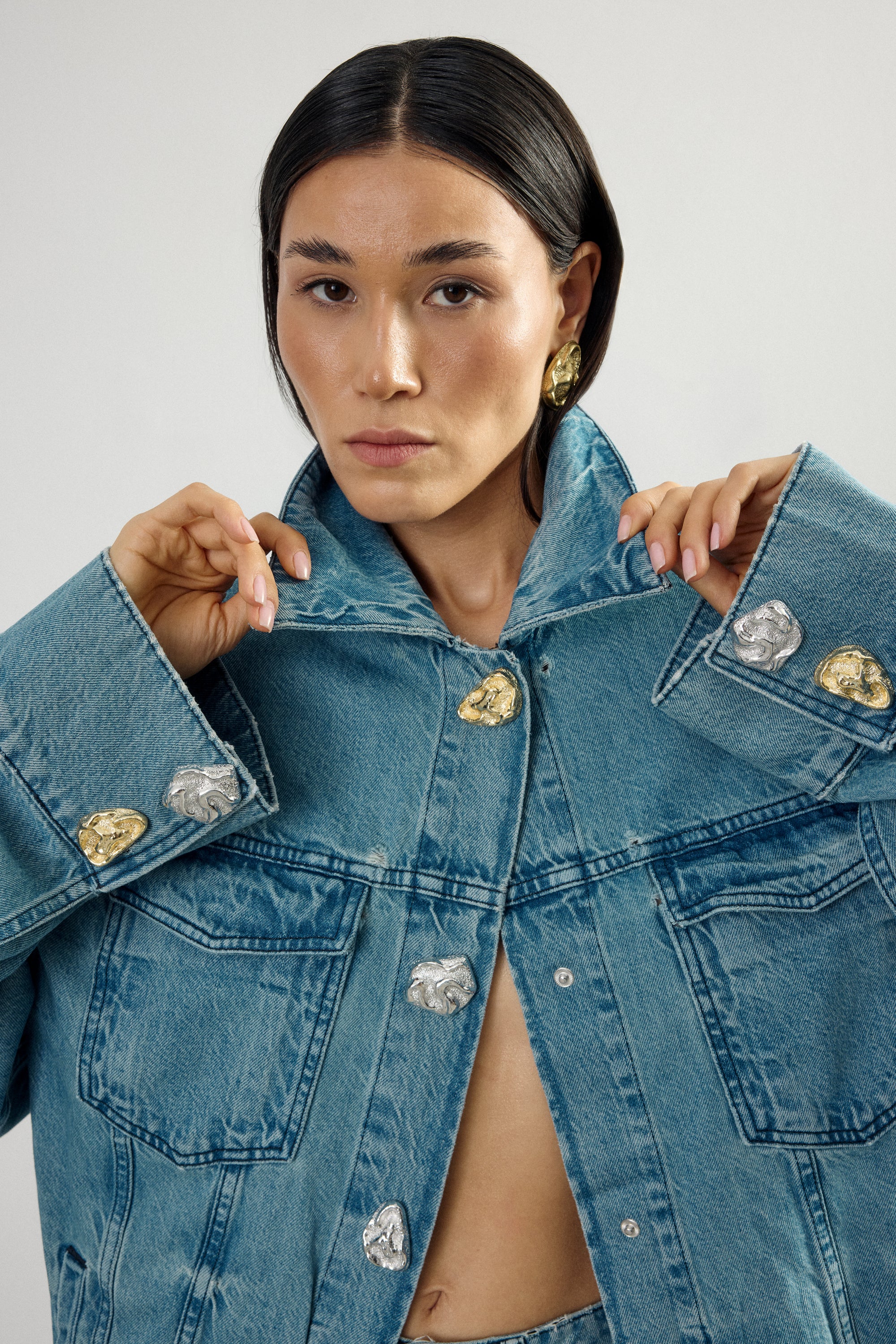 Gold & Silver Gala Denim Jacket
