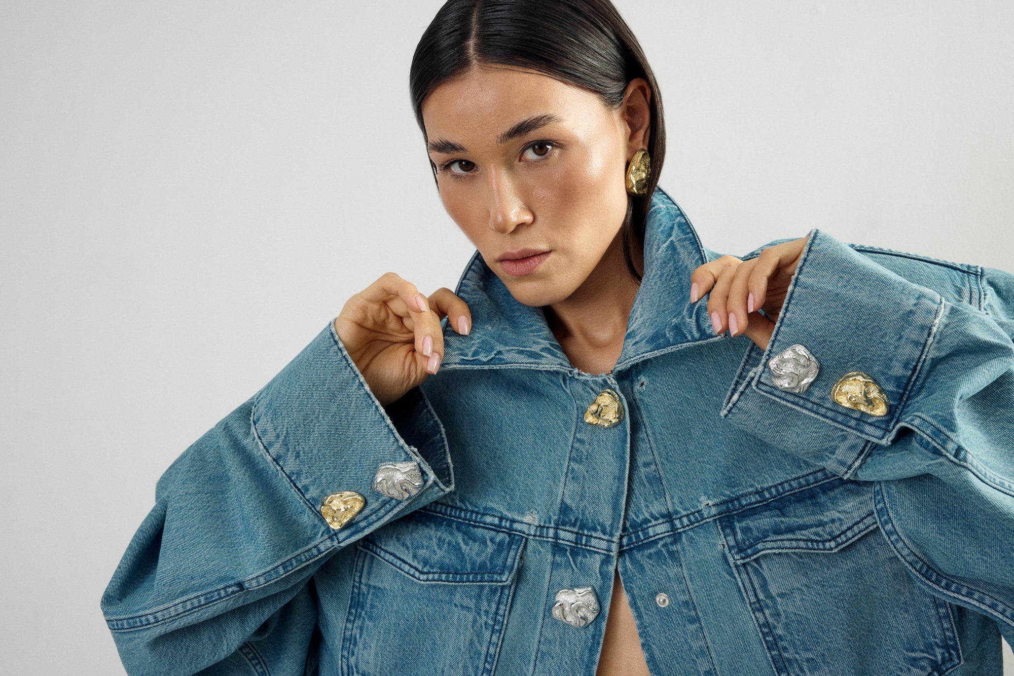 Gold & Silver Gala Denim Jacket