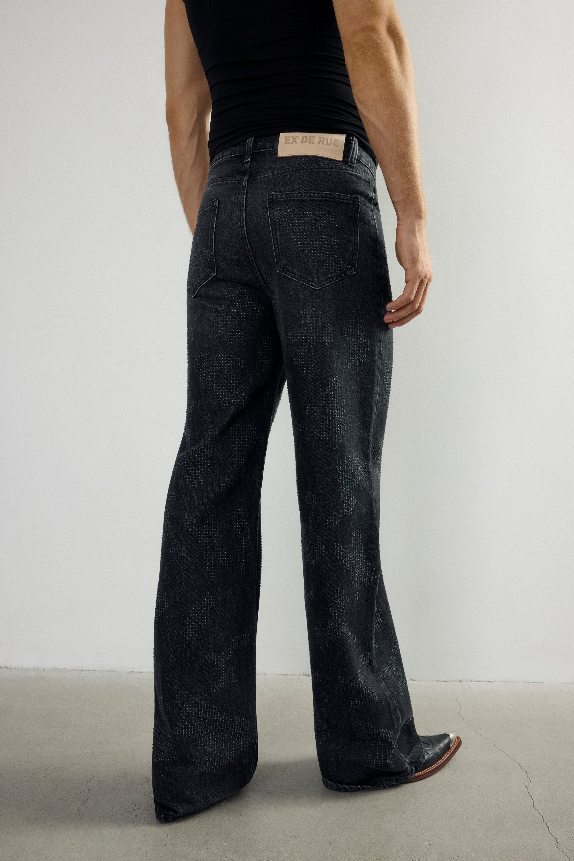 Fray Black Denim Jean I