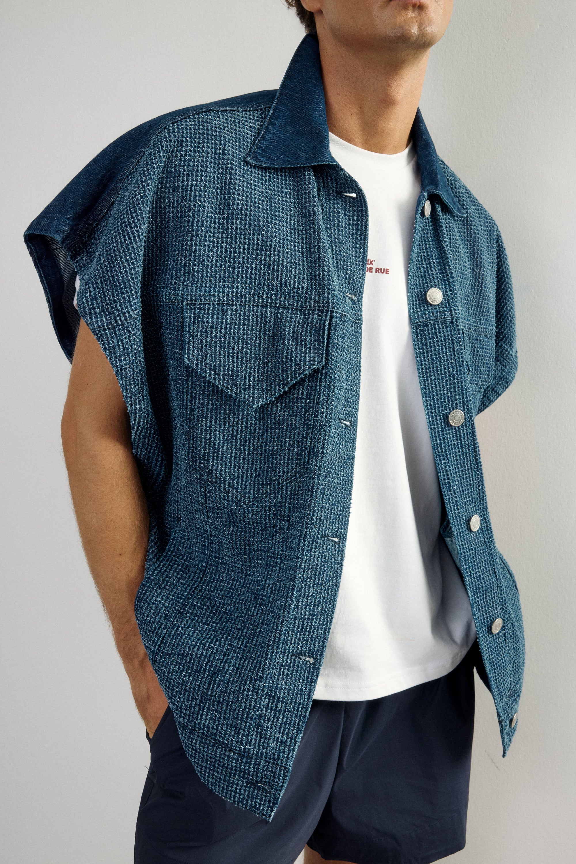 Fray Denim Vest