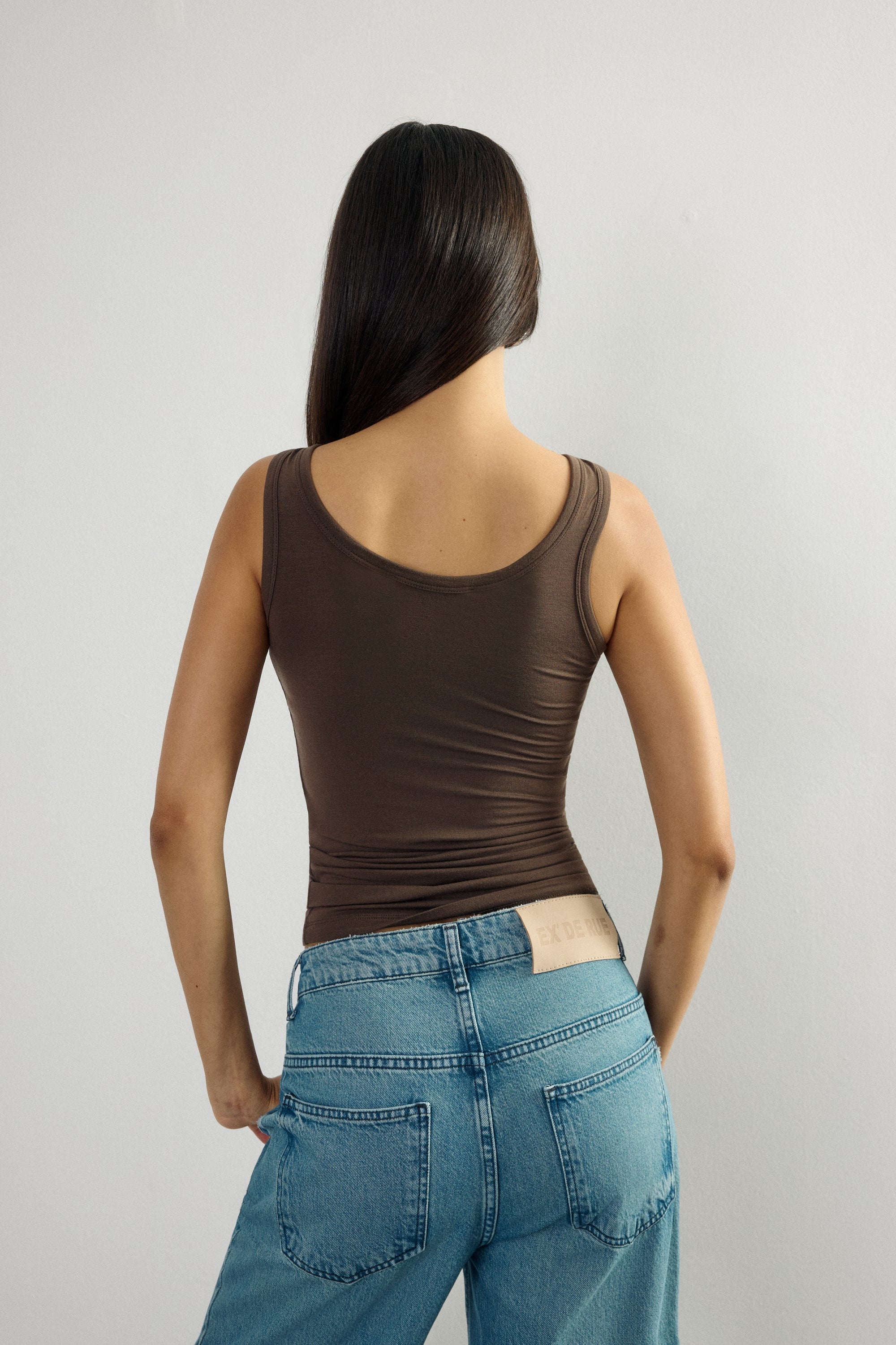 Fibre Modal Tank Top Tobacco