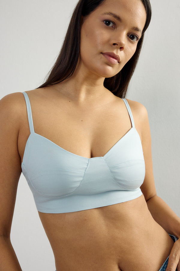 Shirt Bustier Blue