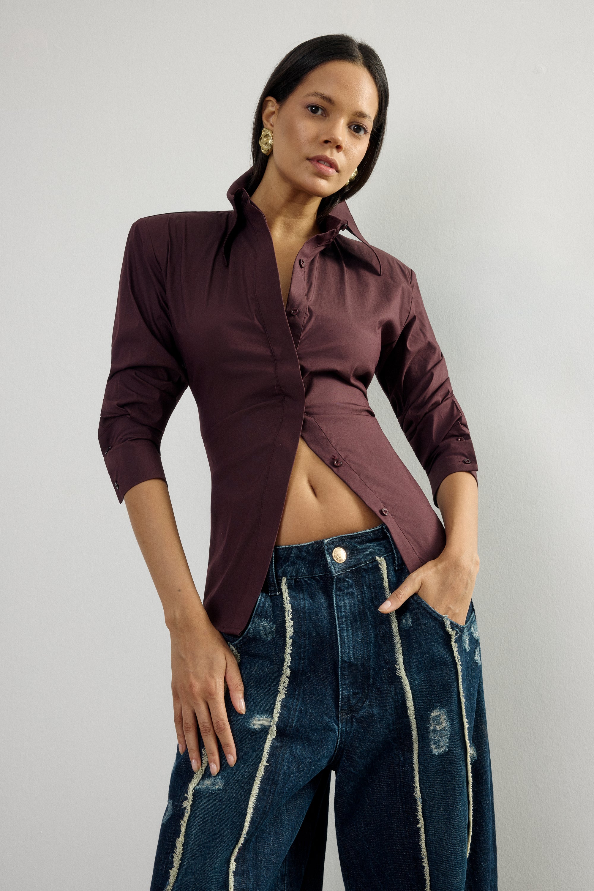 Small Padding Bordoeux Shirt