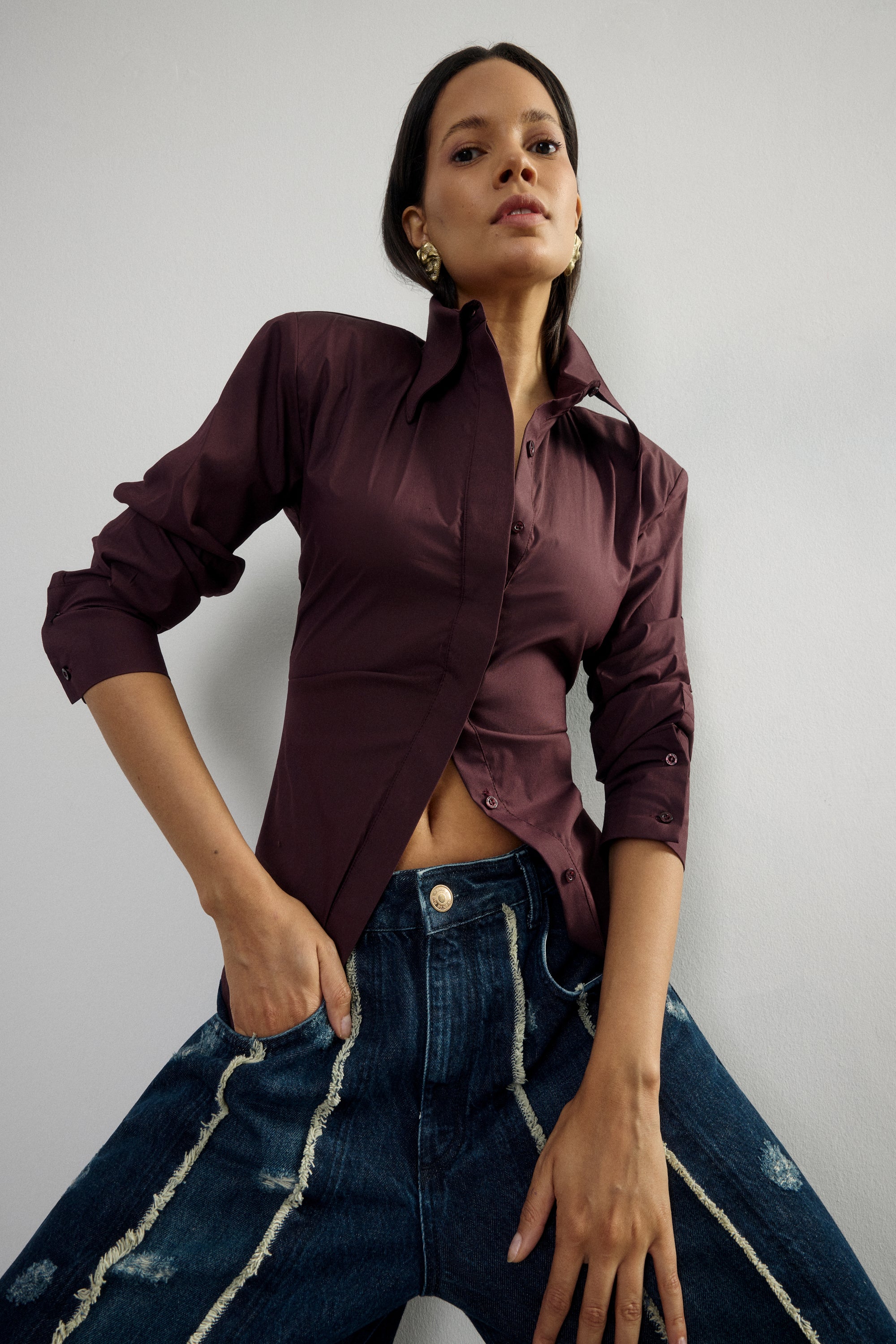 Small Padding Bordoeux Shirt