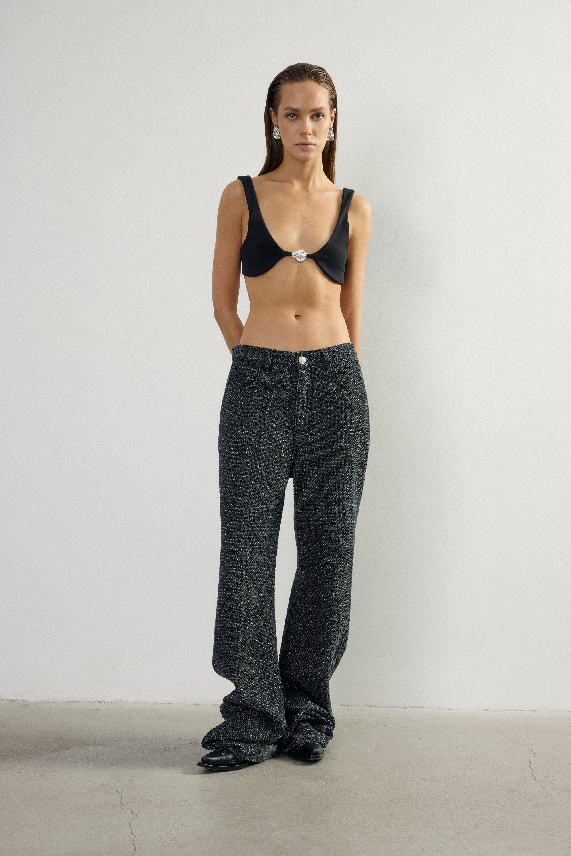 Fray Black Denim Jean II