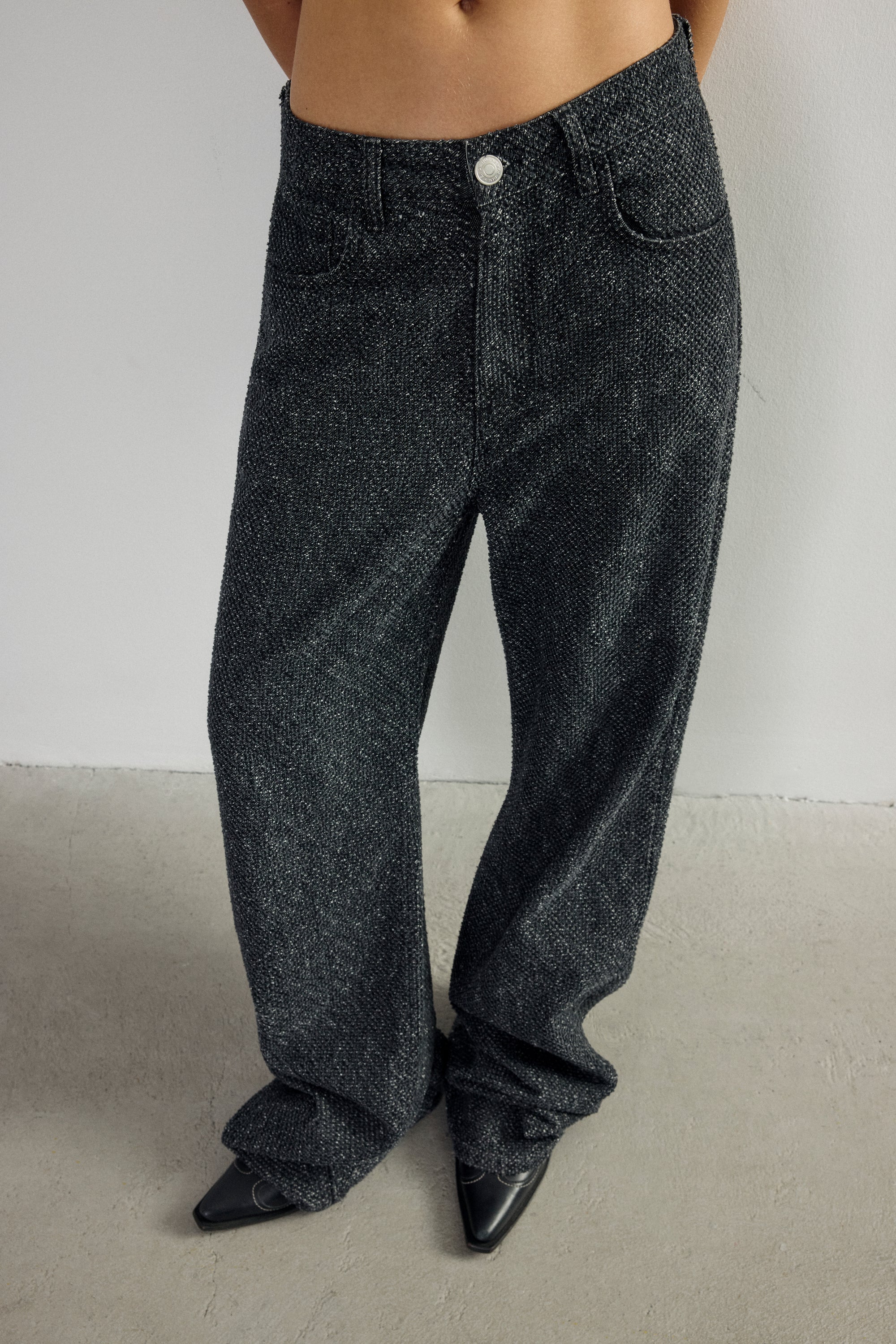 Fray Black Denim Jean II