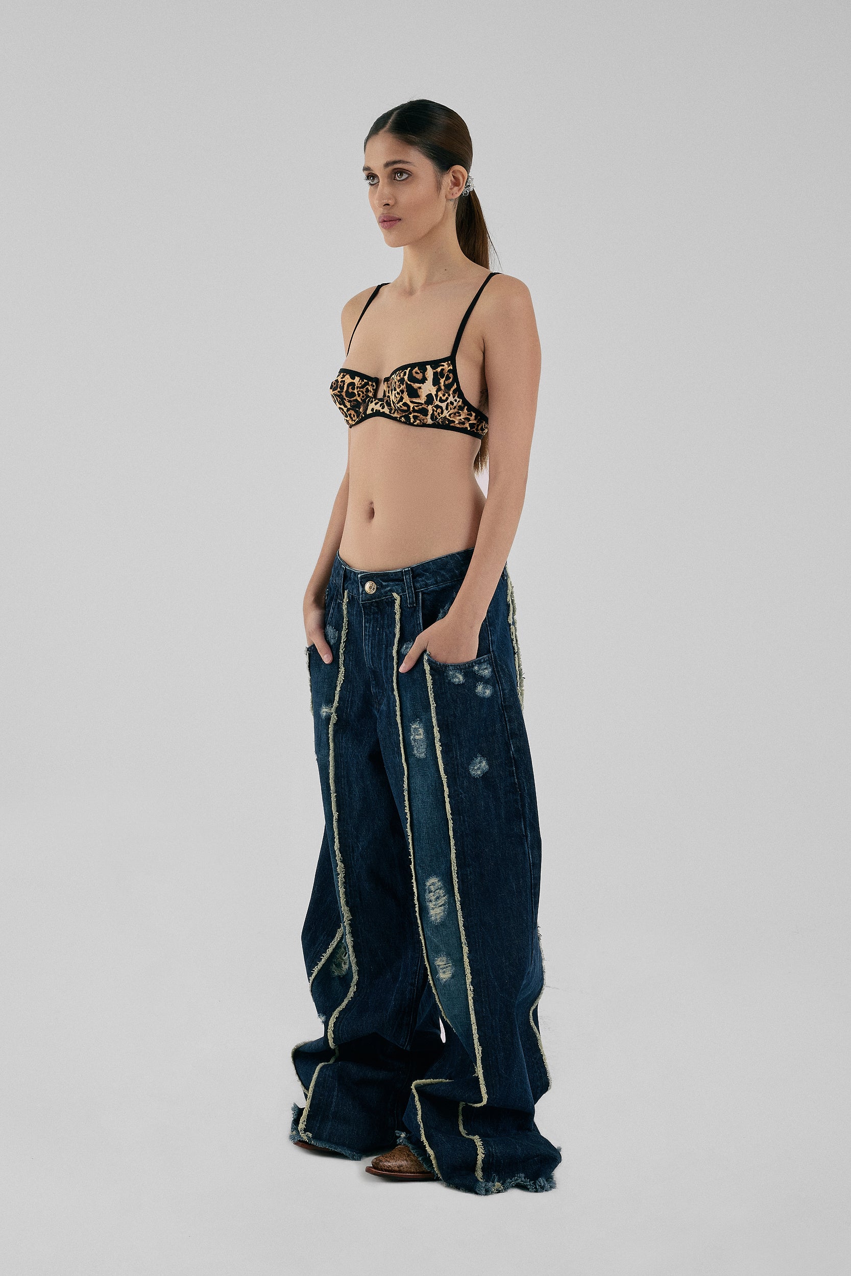 Leopard Print Cotton Bralet I